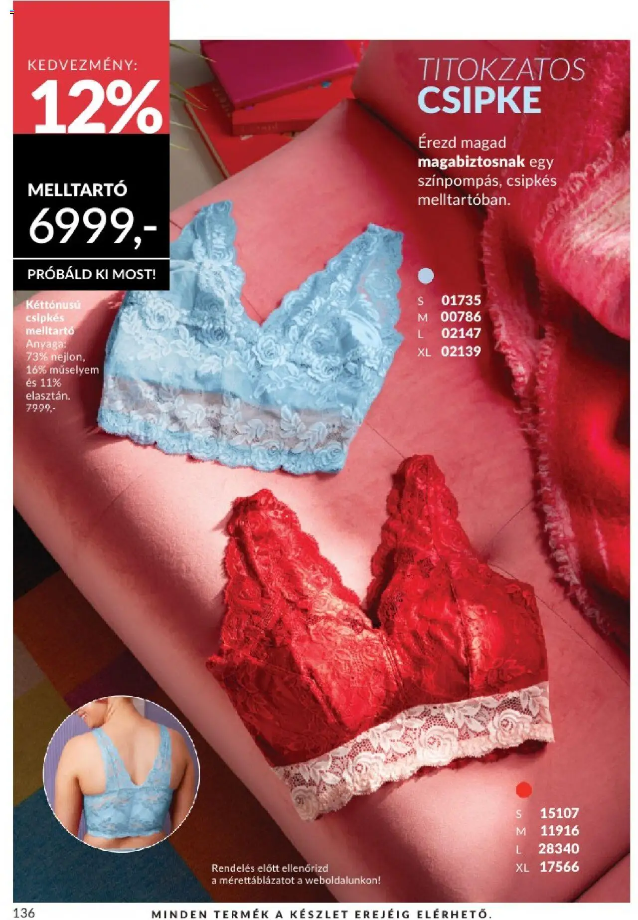 Avon akciós ujság - amely érvényes a következő dátumtól: 01.07.2025 | Oldal: 136 | Termékek: Melltartó