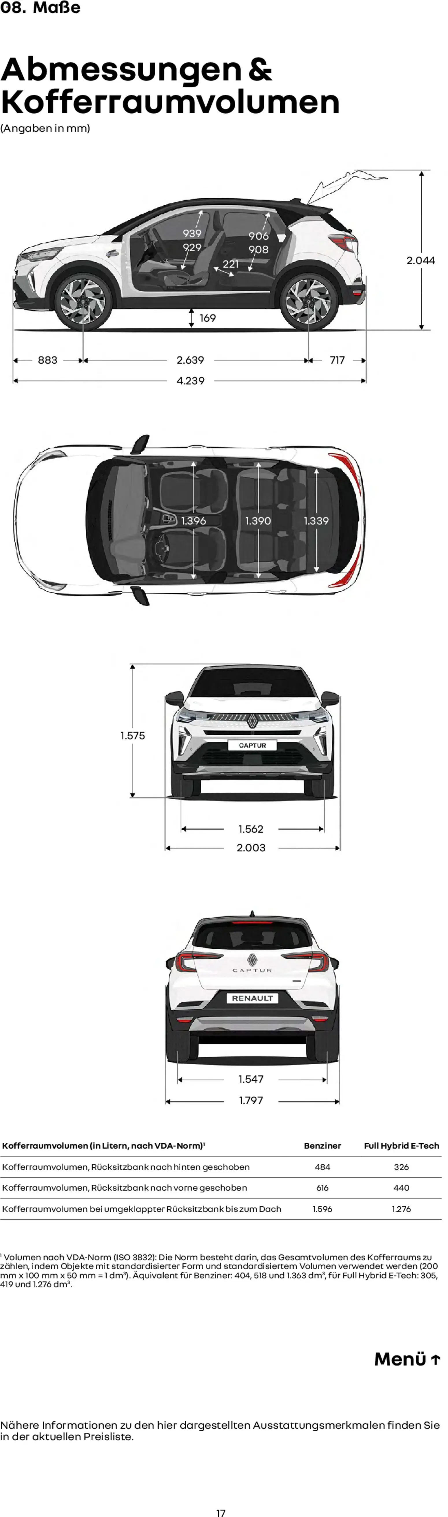 Renault Captur – gültig ab 01.10.2025 | Seite: 17