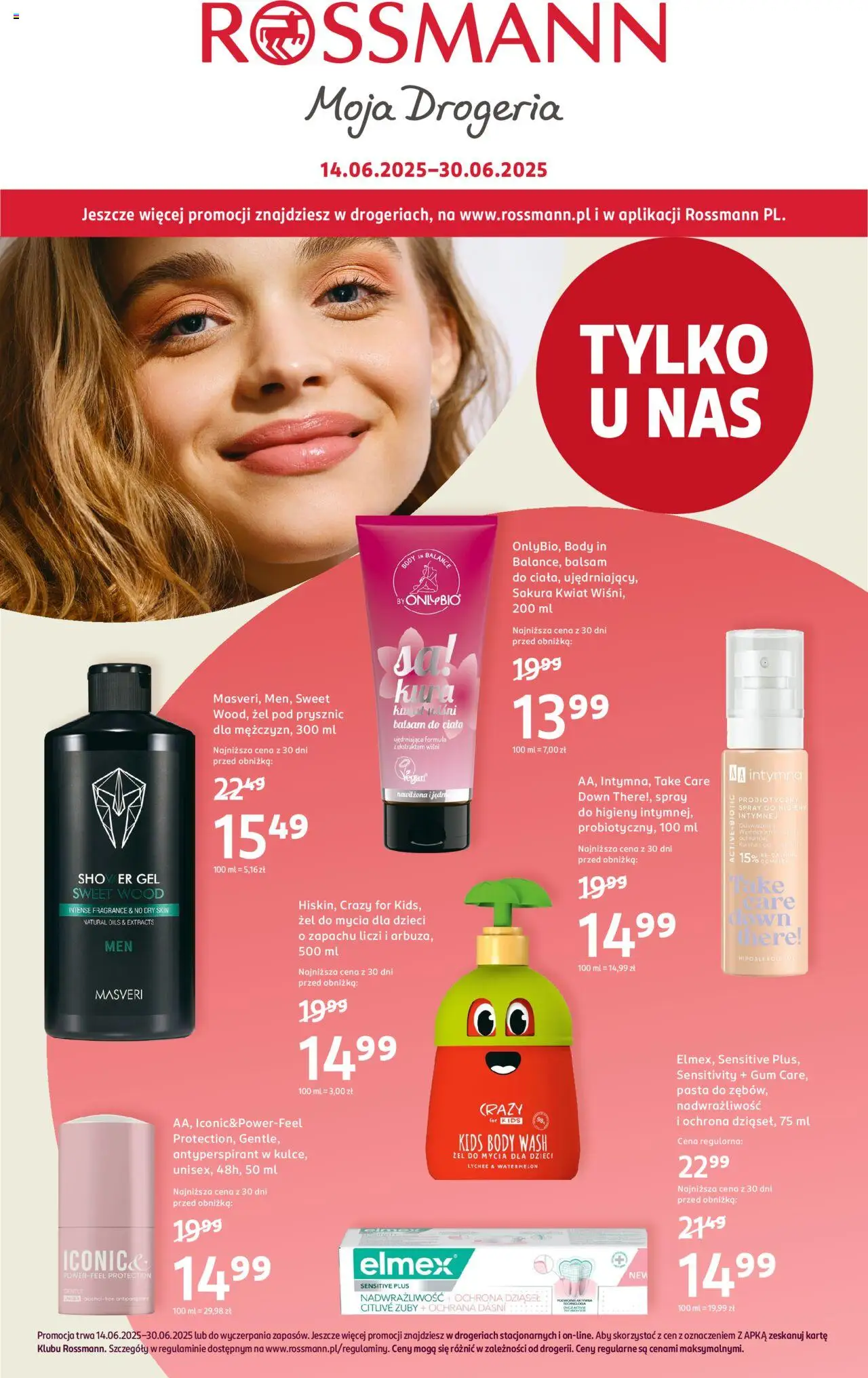 Rossmann Gazetka od 14.06.2025 | Strona: 1 | Produkty: Drogeria, Prysznic, Body, Żel pod prysznic