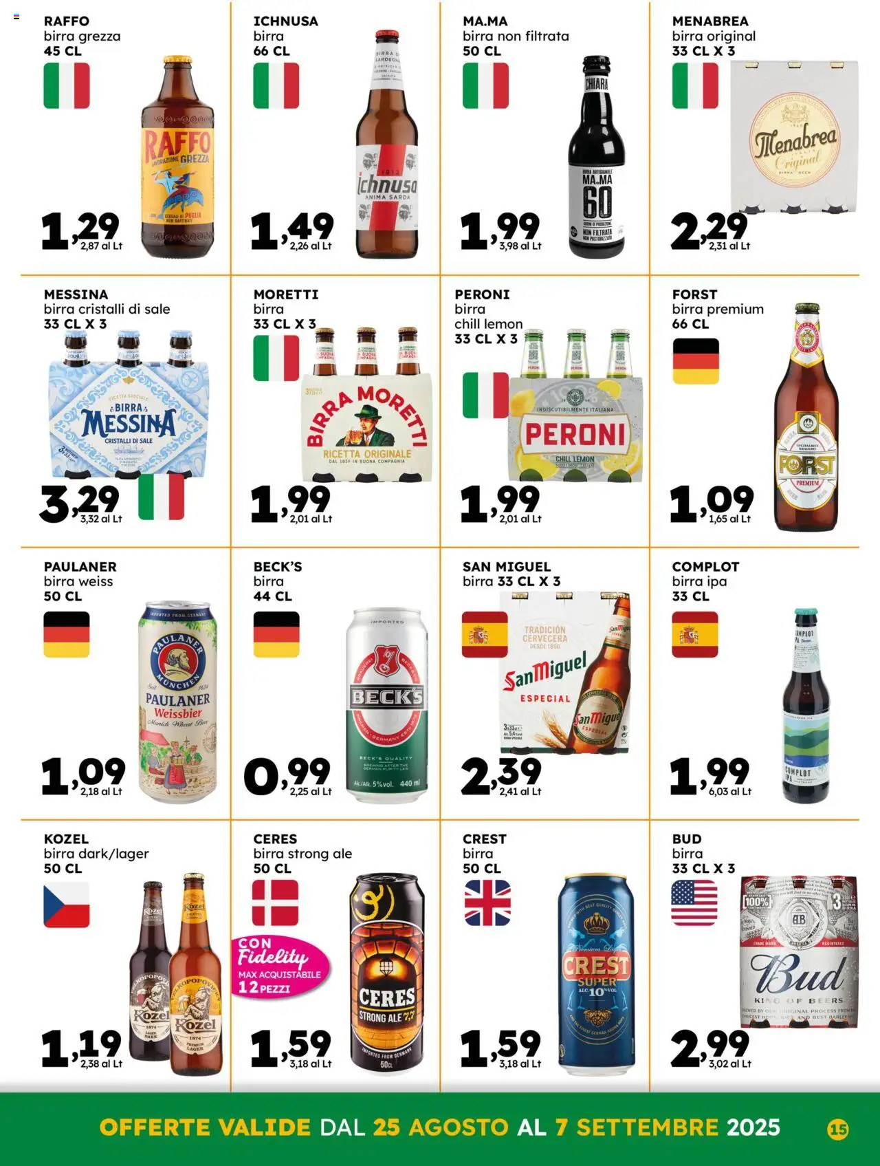 Volantino GECOP del 25.08.2025 | Pagina: 15 | Prodotti: Birra, Sale, Ceres, The