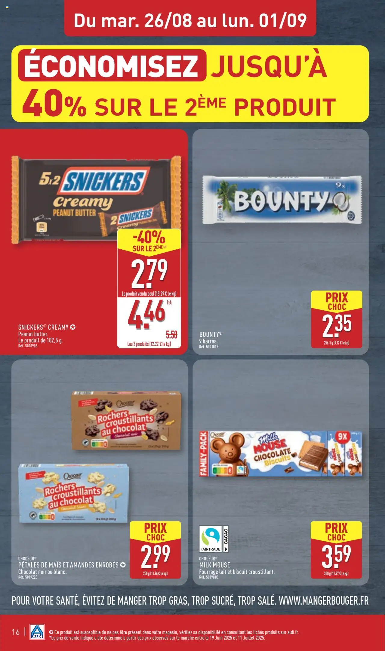 | Page: 19 | Produits: Mais, Lait, Chocolat, Biscuits