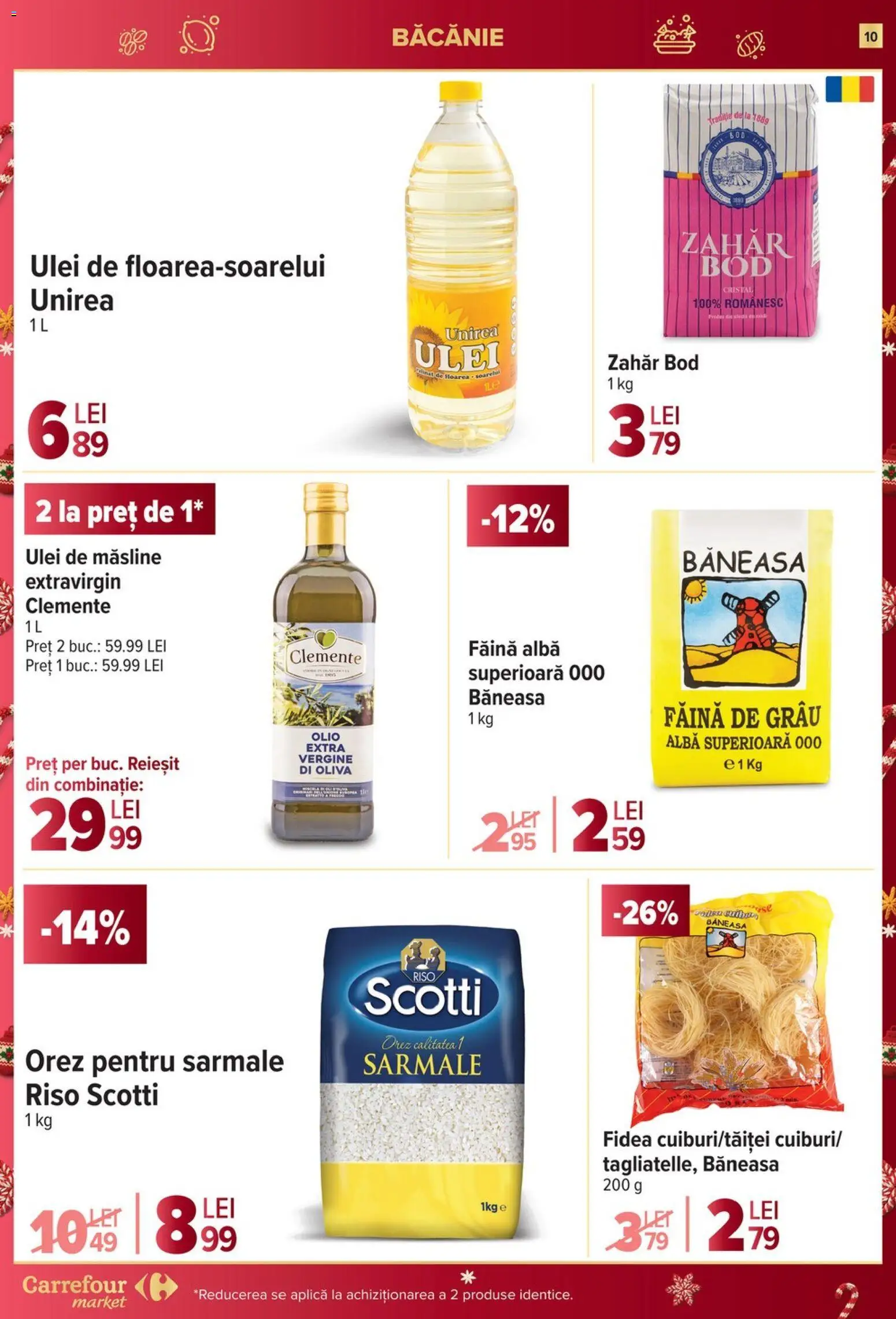 Noul catalog Carrefour – valabil de la 10.12.2025 | Pagină: 10 | Produse: Măsline, Făină, Orez, Zahăr