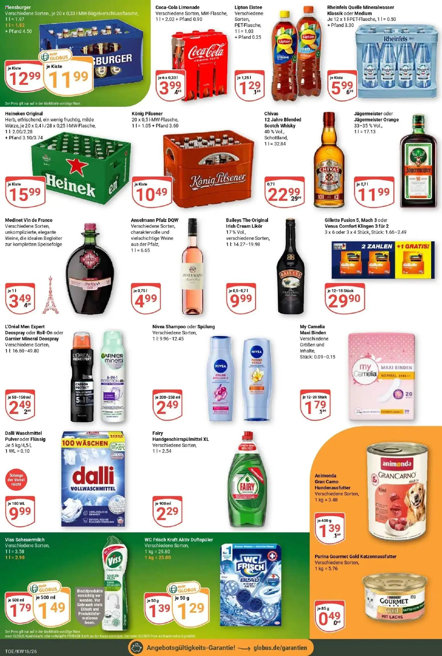 Globus Prospekt Tönisvorst	 – gültig ab 12.04.2026 | Seite: 4 | Produkte: Likör, Spülung, Flensburger, Wc frisch