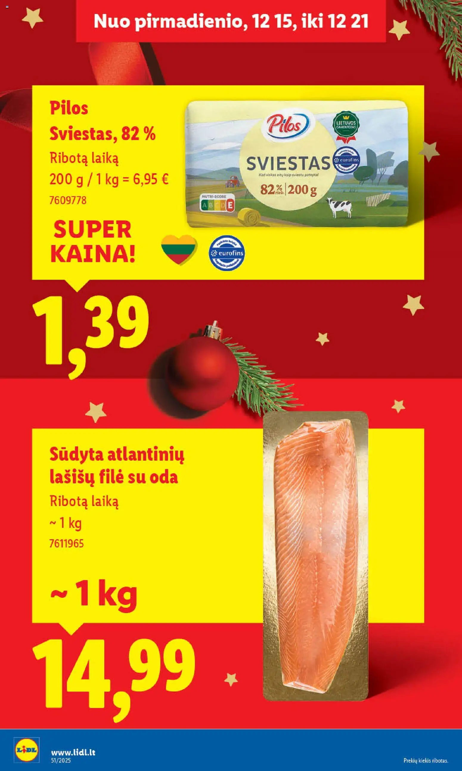 LIDL akcijos nuo 18.12.2025 | Puslapis: 32 | Prekių: Sviestas