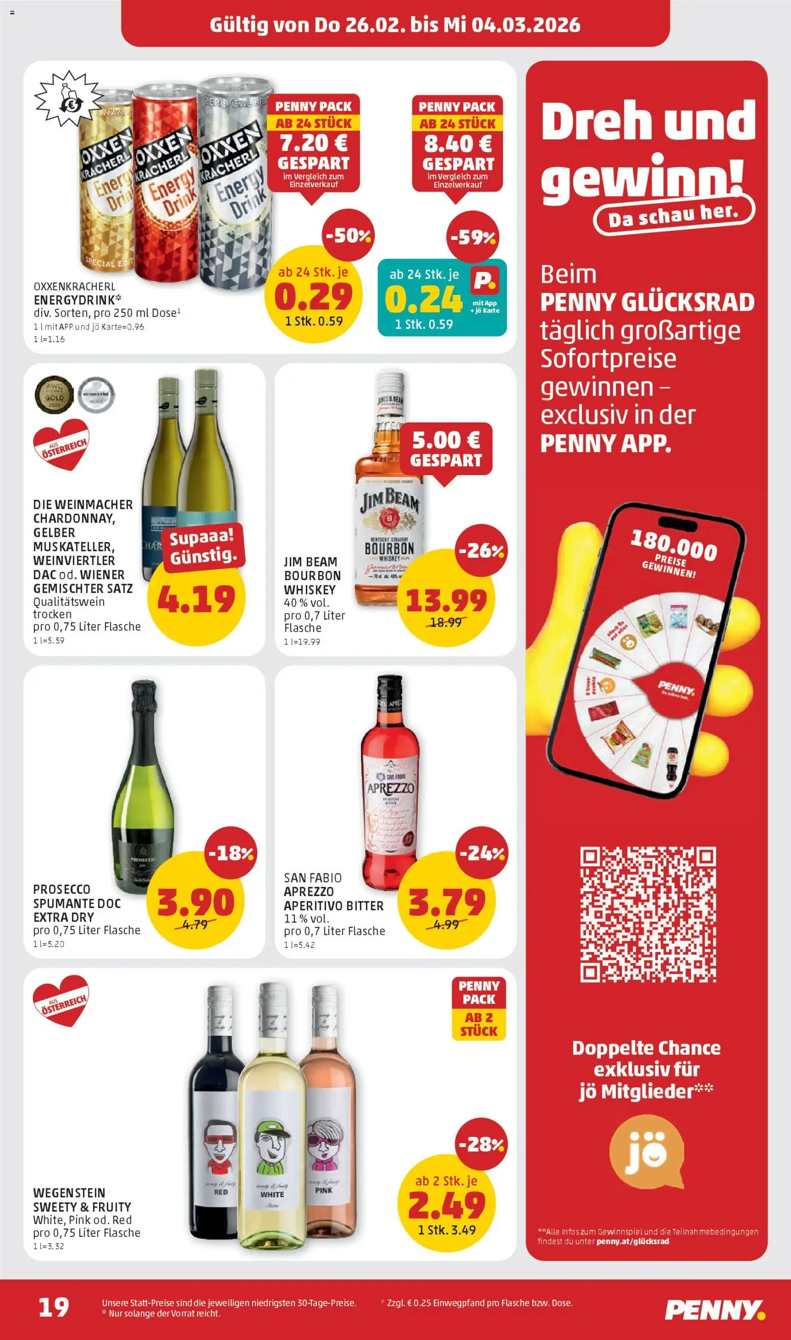 Penny Markt Flugblatt gültig ab 26.02.2026 | Seite: 19 | Produkte: Whiskey, Bourbon