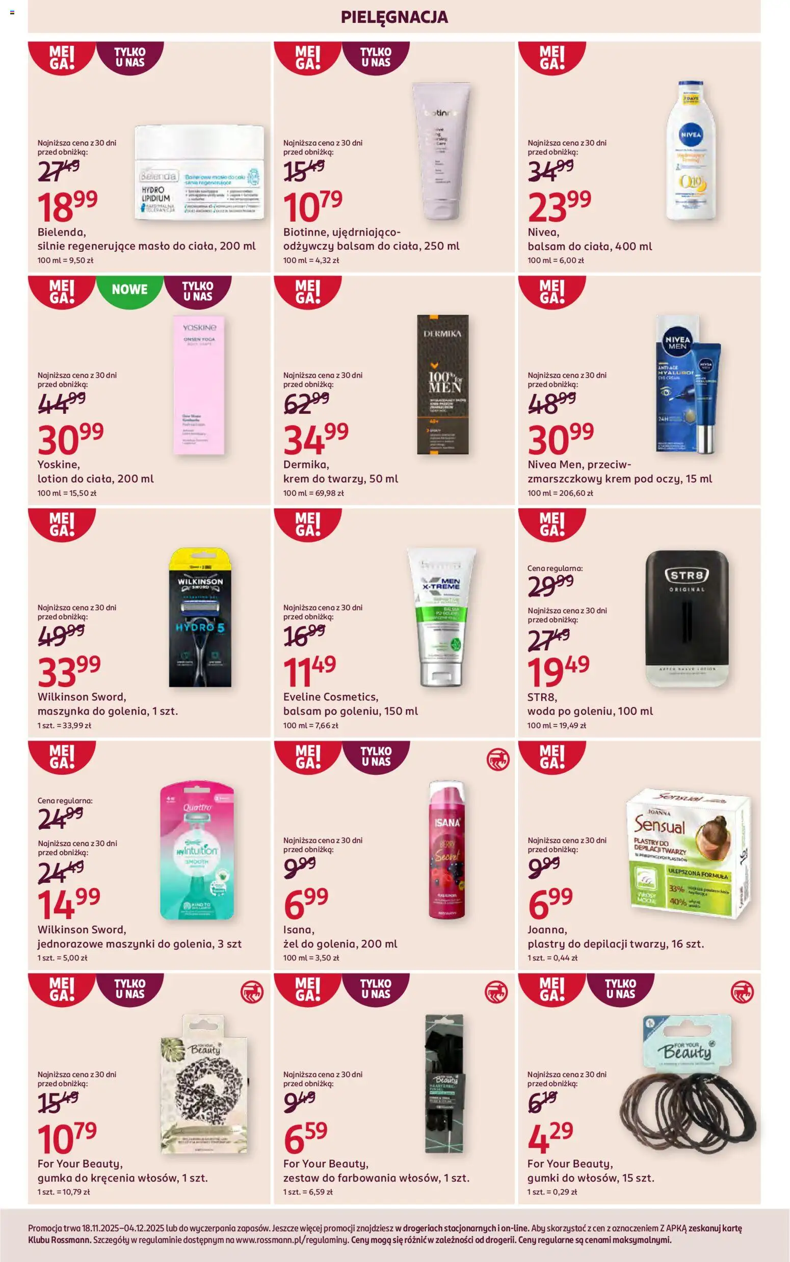 Rossmann Gazetka od 18.11.2025 | Strona: 9 | Produkty: Masło, Krem, Lotion, Woda