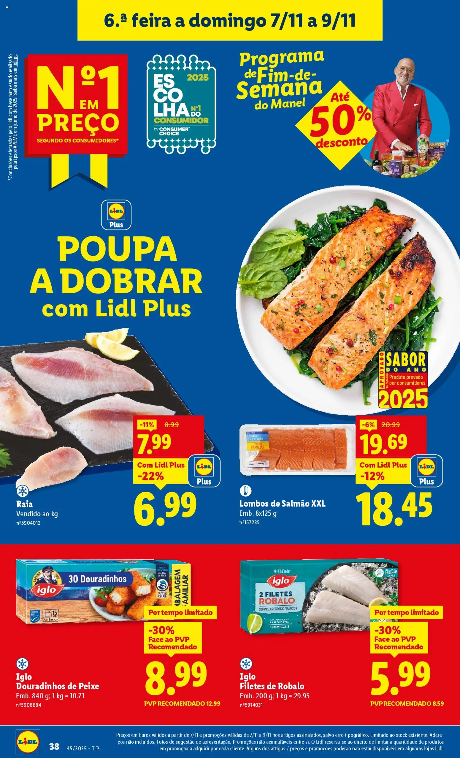 Lidl folheto │ válido de 03.11.2025 | Página: 38 | Produtos: Ômega 3, Base, Salmão, Peixe