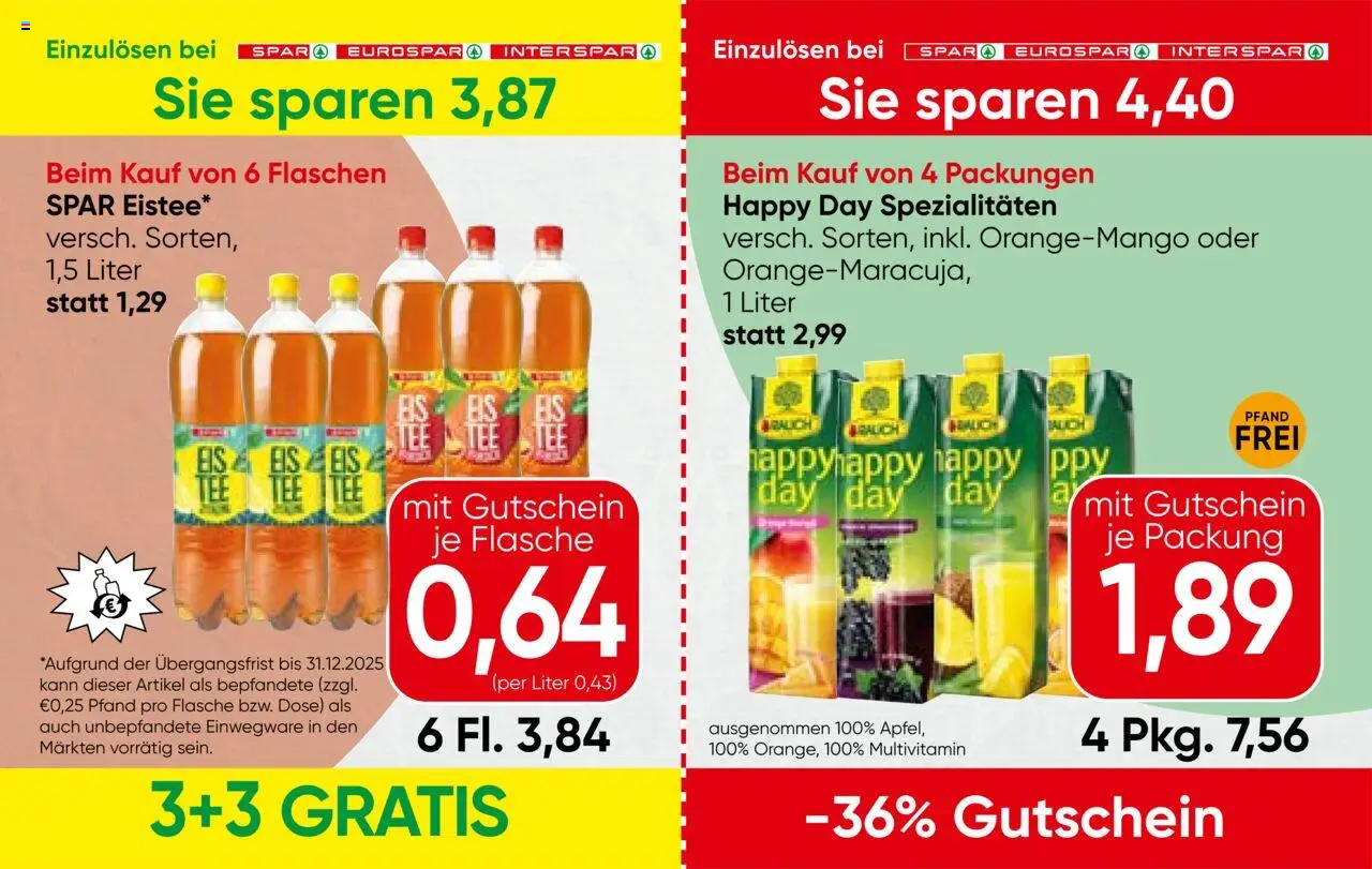 Spar Gutscheinheft - Wien gültig ab 02.10.2025 | Seite: 8 | Produkte: Eis, Papier blanc, Tee