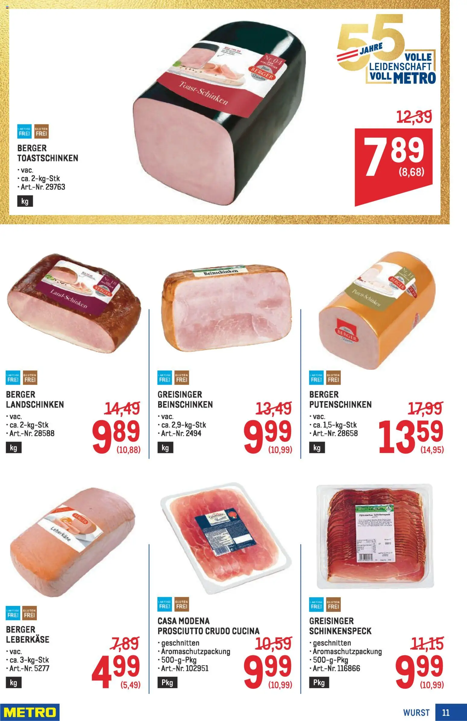 Metro angebote Profi gültig ab 16.04.2026 | Seite: 11 | Produkte: Wurst