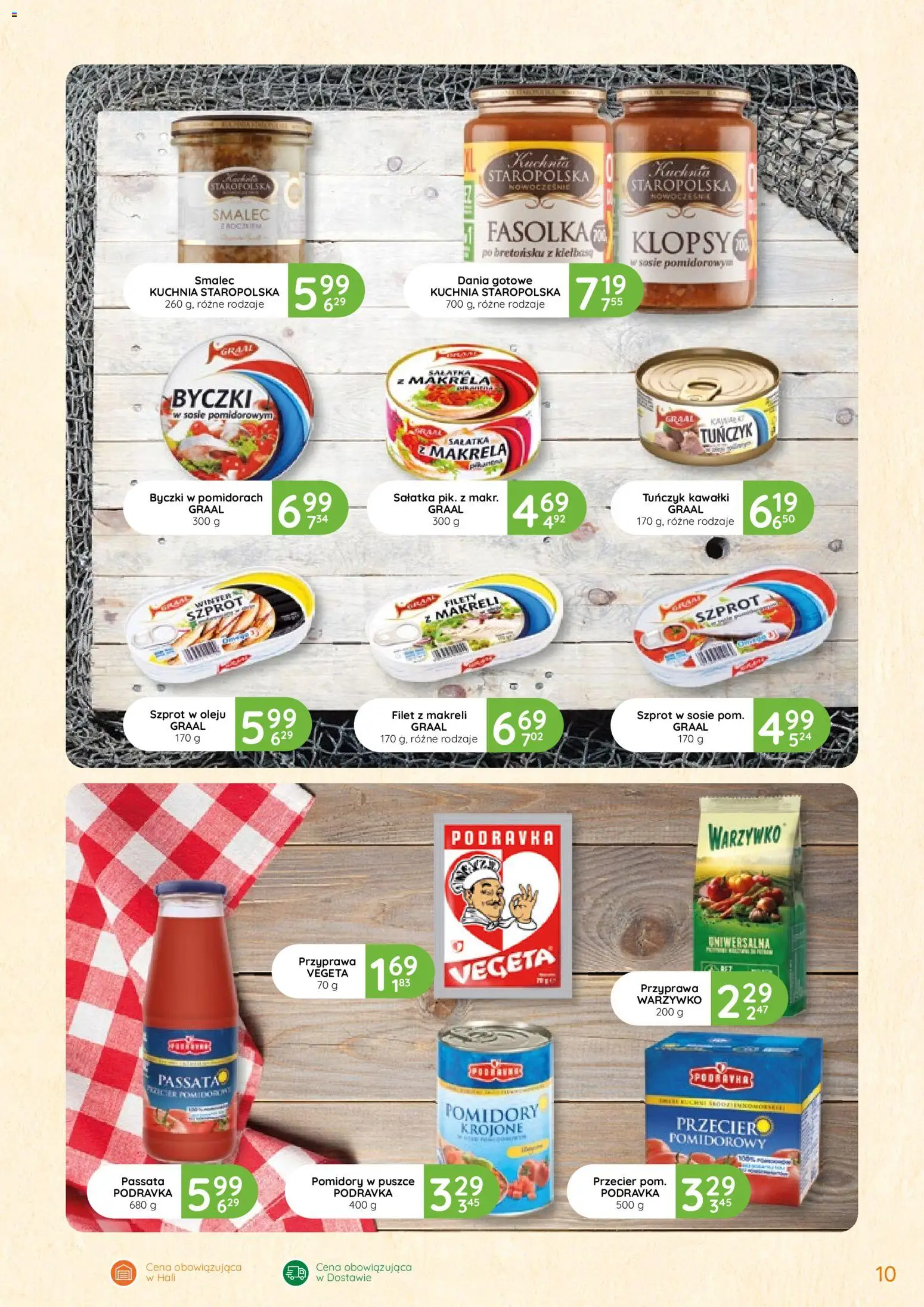 Eurocash Gazetka - Oferta Handlowa od 12.02.2026 | Strona: 10 | Produkty: Kiełbasa, Tuńczyk, Sałatka, Dania gotowe