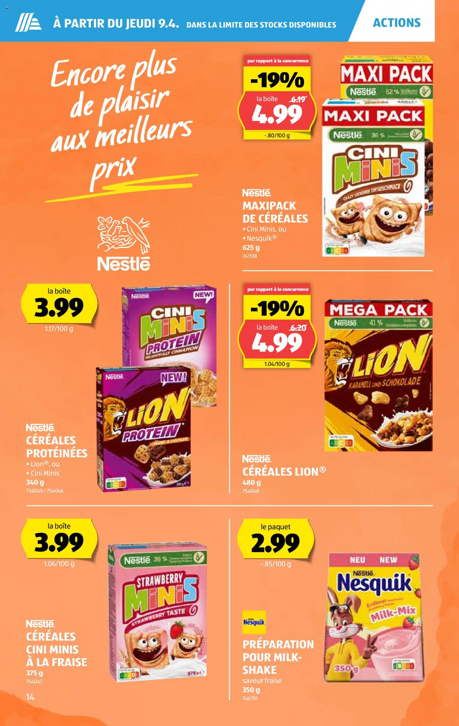 Aldi aktionen FR – gültig ab 09.04.2026 | Seite: 14 | Produkte: Schokolade