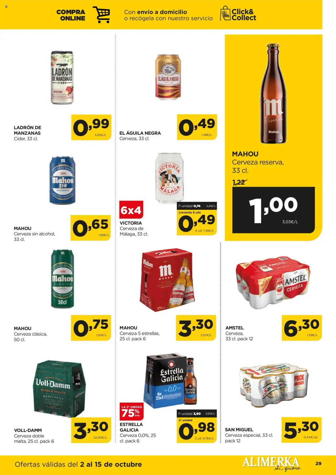 Alimerka folleto Castilla y León │ válido desde el 02.10.2025 | Página: 29 | Productos: Cerveza, Manzanas