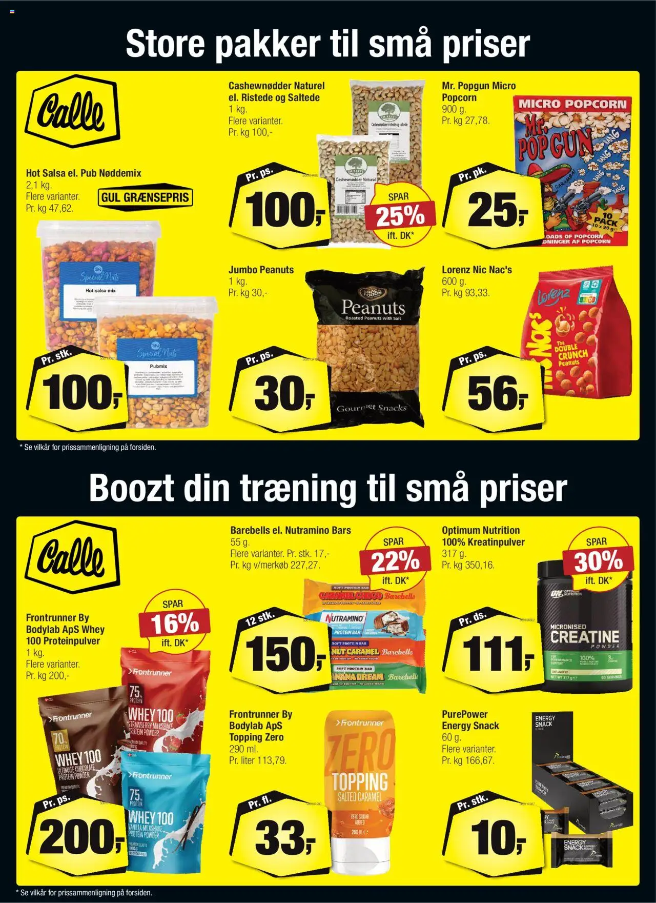 Calle Tilbudsavis gyldig fra 20.08.2025 | Side: 34 | Produkter: Peanuts, Popcorn, Salt, Cashewnødder