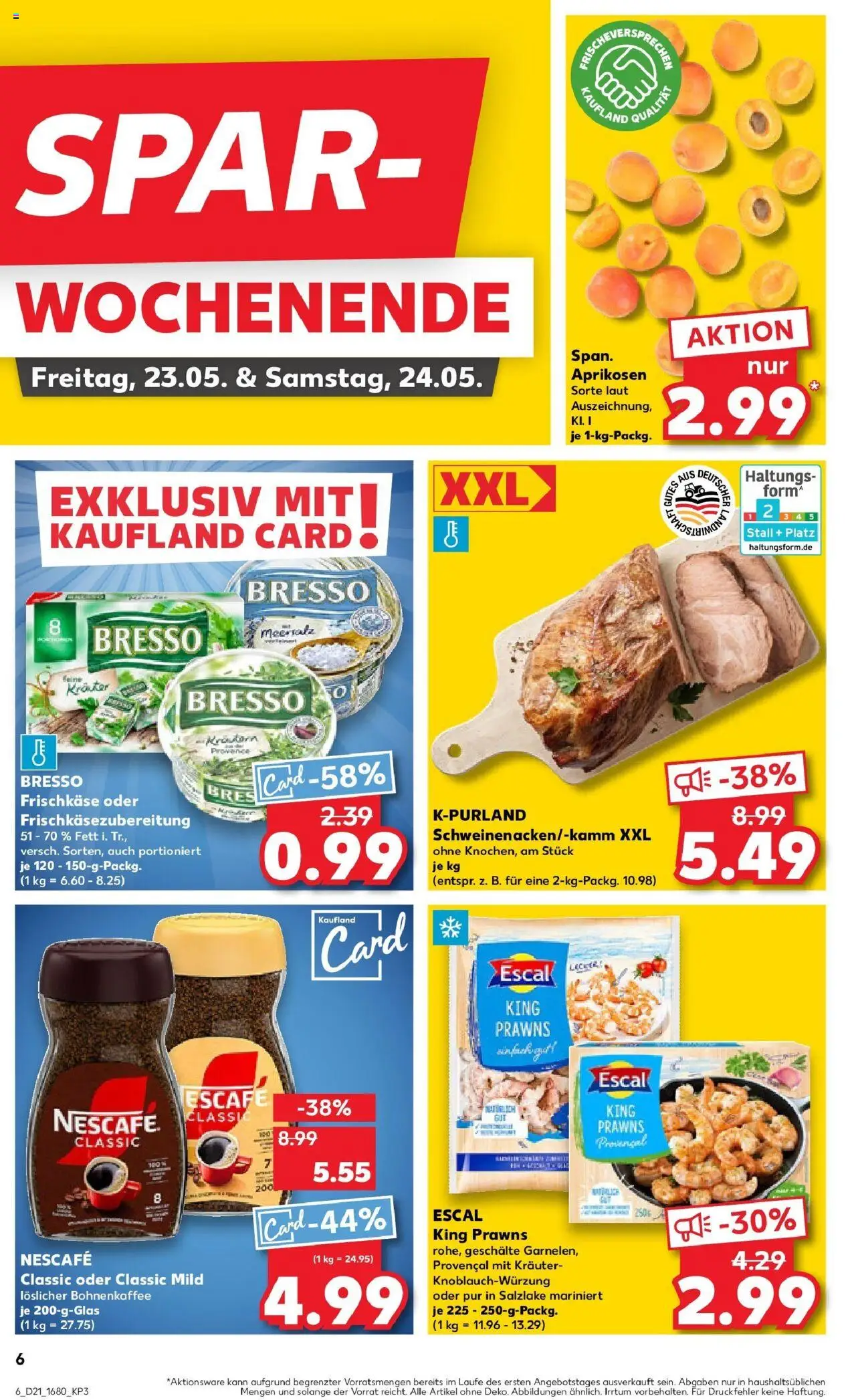 Kaufland prospekt Rheinfelden (Baden)	 - gültig ab dem 22.05.2025 | Seite: 6 | Produkte: Nescafe, Bresso, Nescafe classic, Frischkase