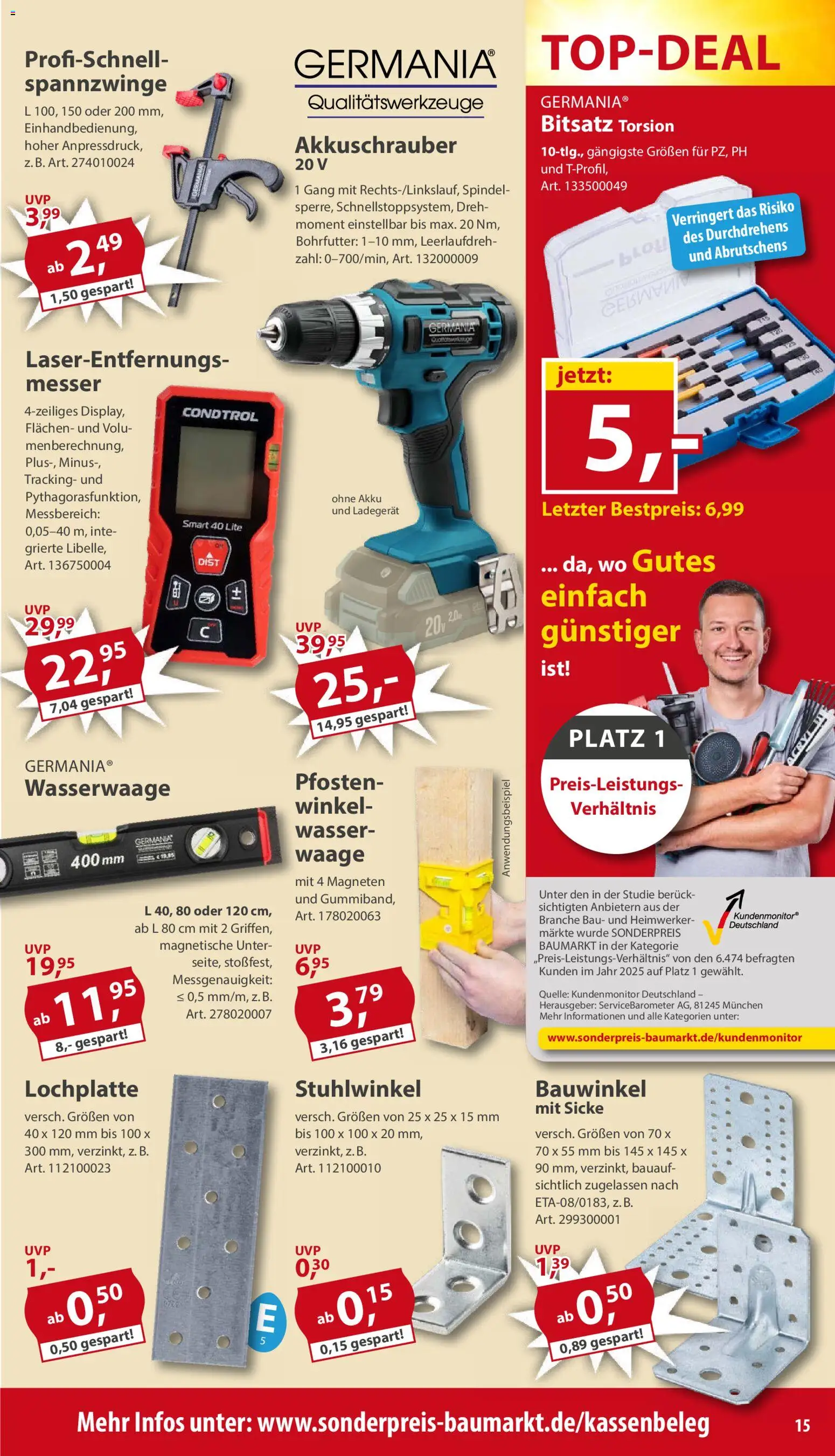 Sonderpreis Baumarkt Prospekt 	 | 21.03.2026 | Wie erhält man einen begrenzten Rabatt? | Deutschland