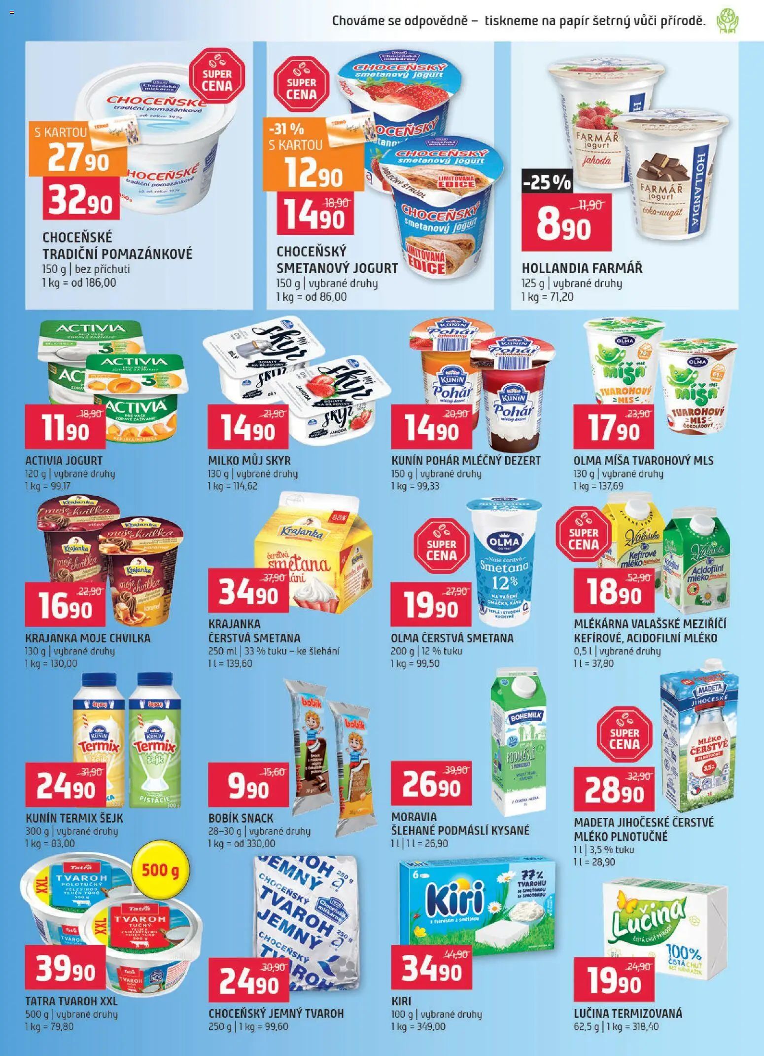 Terno leták - Blatná, Strakonice od 05.11.2025 | Strana: 5 | Produkty: Smetanový jogurt, Smetana, Acidofilní mléko, Podmáslí