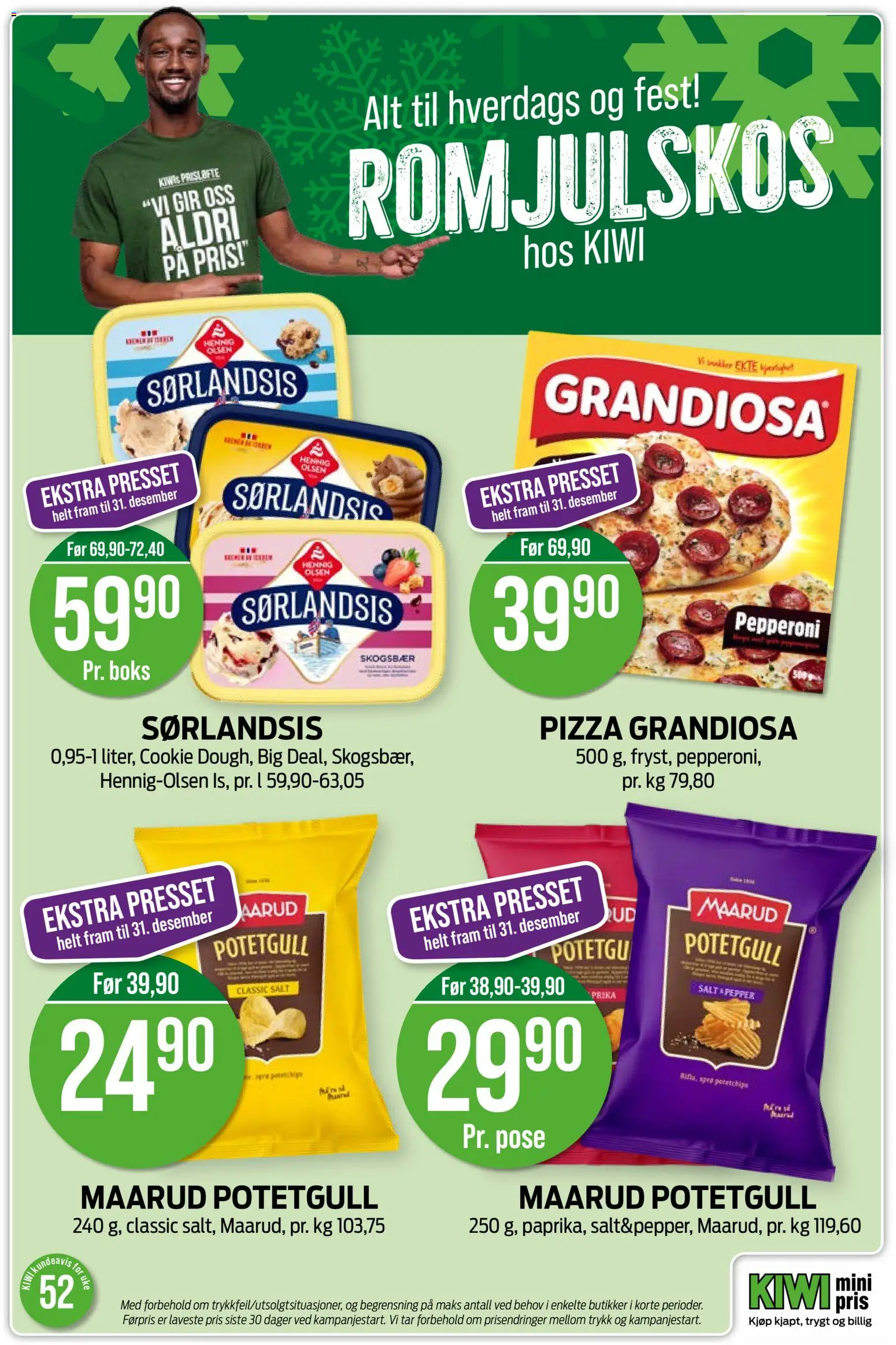 {H1} | Side: 8 | Produkter: Pizza, Potetgull, Boks, Кришка