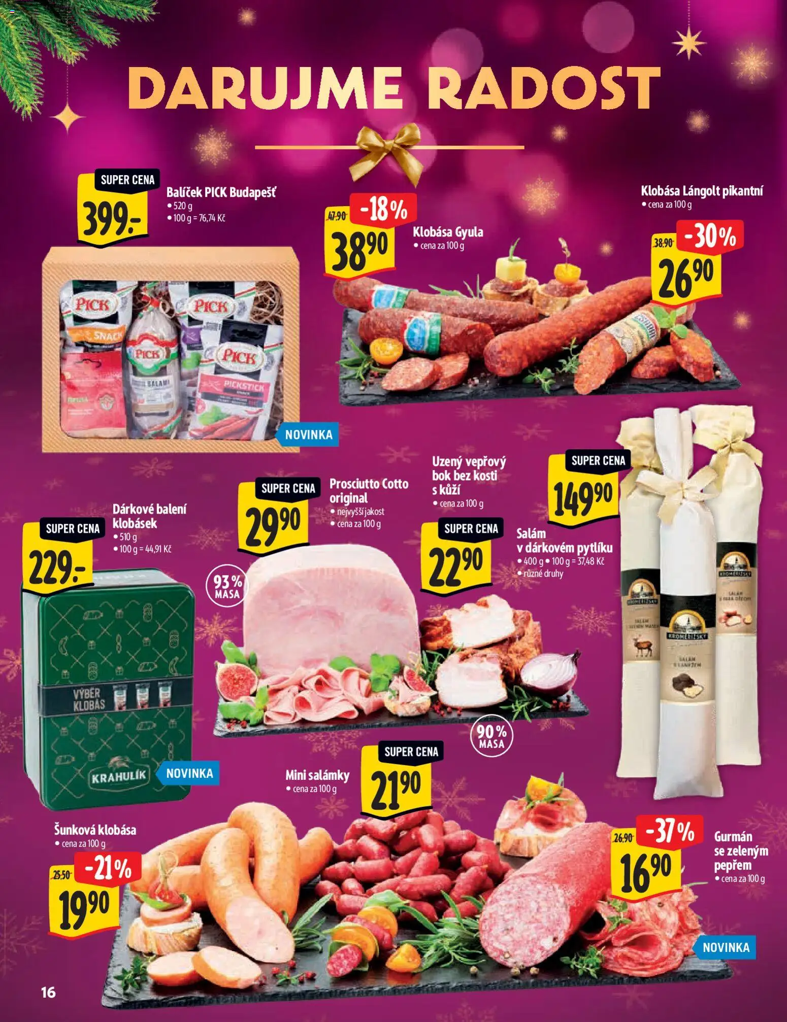 Albert katalog - Hypermarket - Delikatesy od 03.12.2025 | Strana: 16 | Produkty: Salám, Prosciutto, Klobása, Cotto