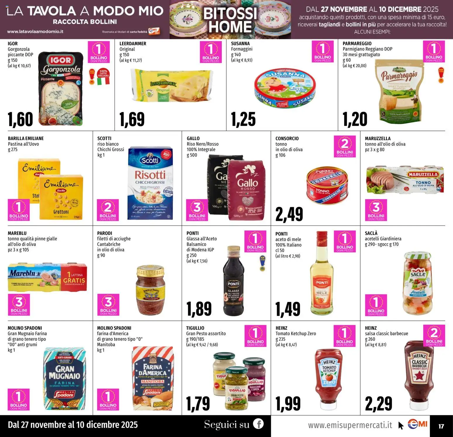 Volantino EMI del 27.11.2025 | Pagina: 17 | Prodotti: Barbecue, Pinne, Pesto, Aceto