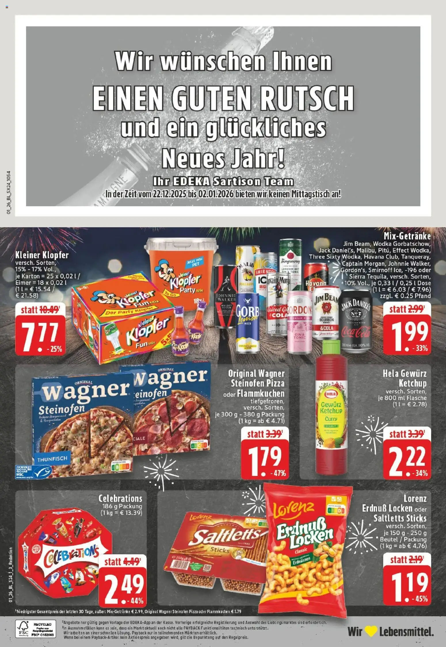 Edeka prospekt Borchen	 – gültig ab 28.12.2025 | Seite: 26 | Produkte: Cola, Jack Daniel's, Pizza, Bourbon