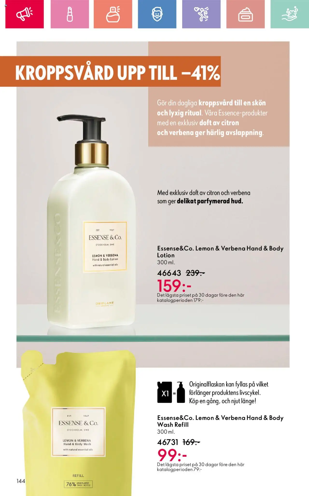 Oriflame reklamblad aktuell från 24.08.2025 | Sida: 144 | Produkter: Doft, Body lotion, Citron