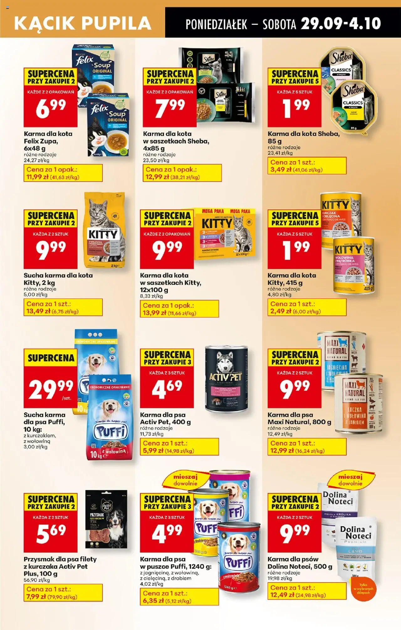 Biedronka gazetka od 29.09.2025 | Strona: 73 | Produkty: Kaczka, Jagnięcina, Karma dla kota, Karma dla psów