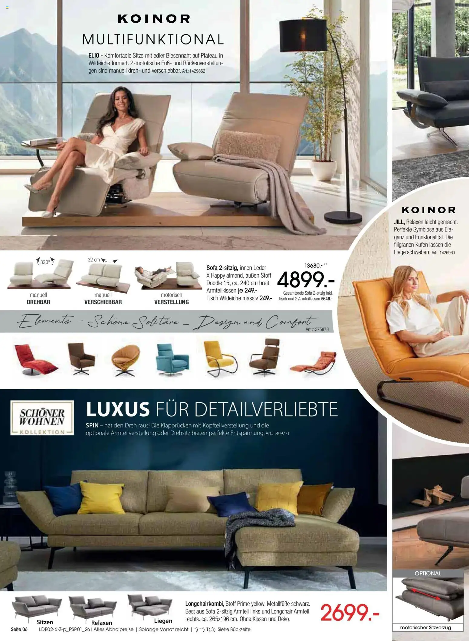 Zurbrüggen - Zurbrüggen: Ihr Einrichtungshaus der Extraklasse – gültig ab 20.02.2026 | Seite: 6 | Produkte: Kissen, Sofa, Tisch, Liege