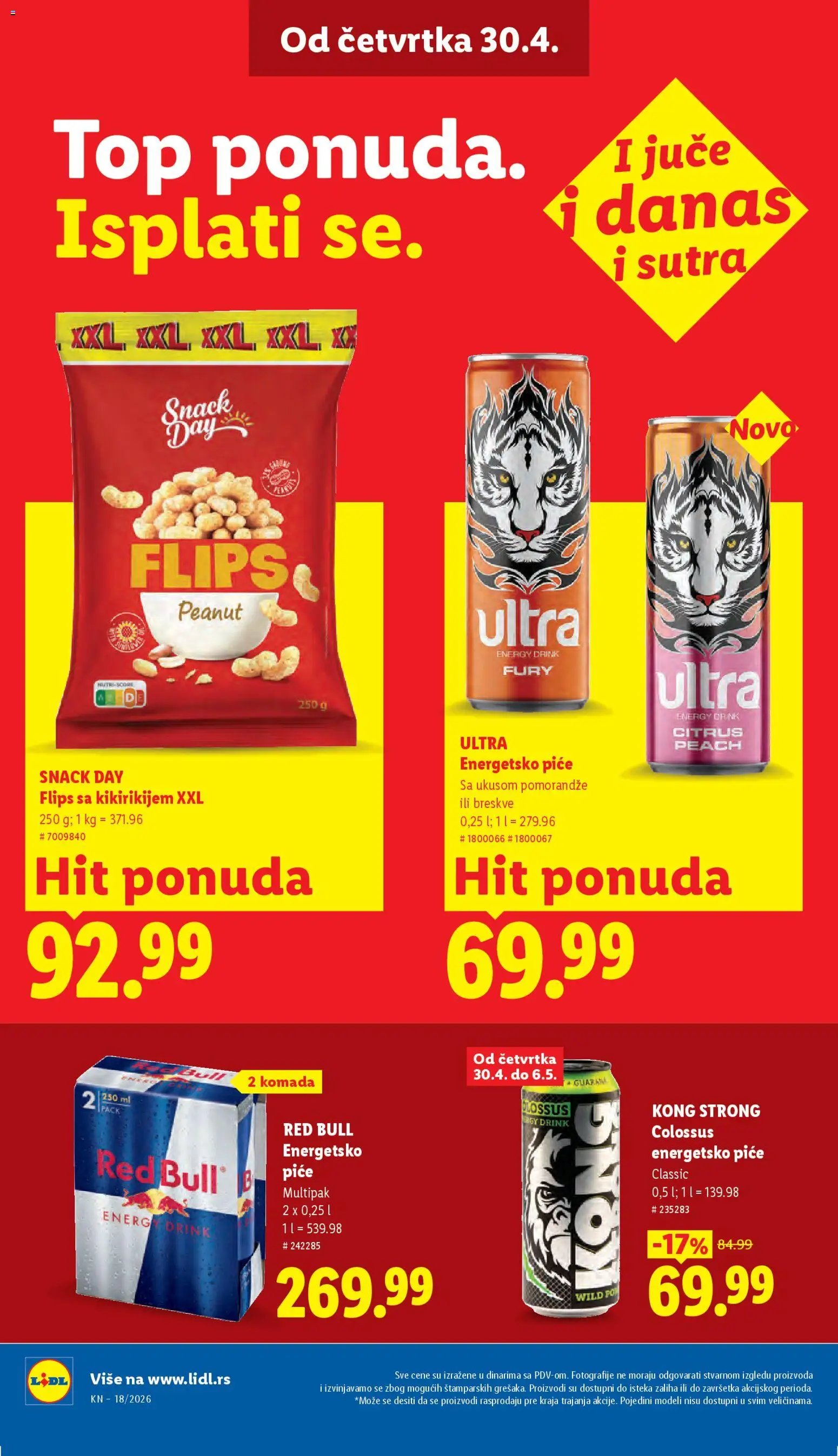 Lidl katalog - važi od 30.04.2026 | Strana: 38 | Proizvode: Red Bull