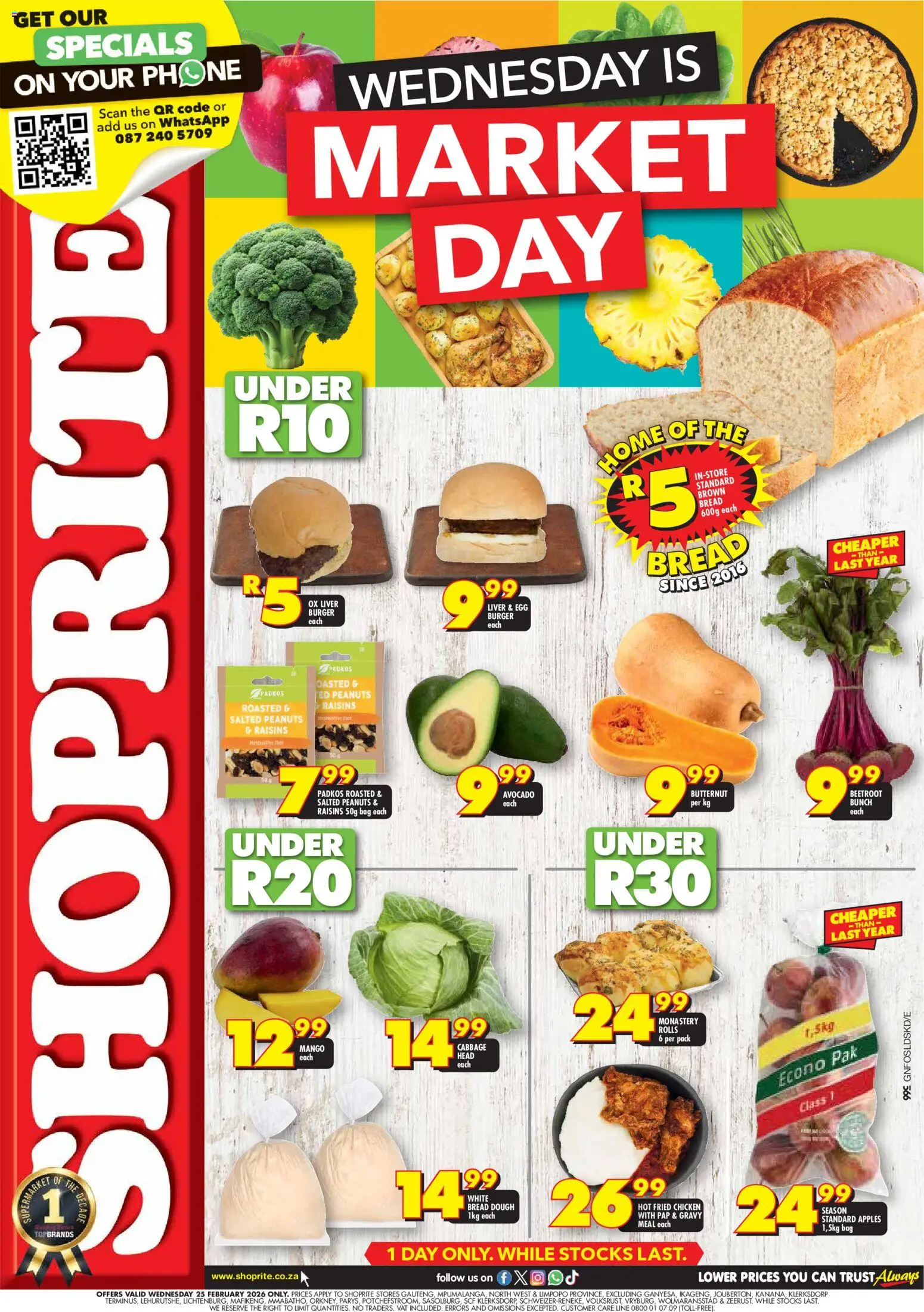 New Shoprite catalogue – valid from 25.02.2026 | Page: 1 | Products: Phone, Drone, Touca de banho, Peanuts