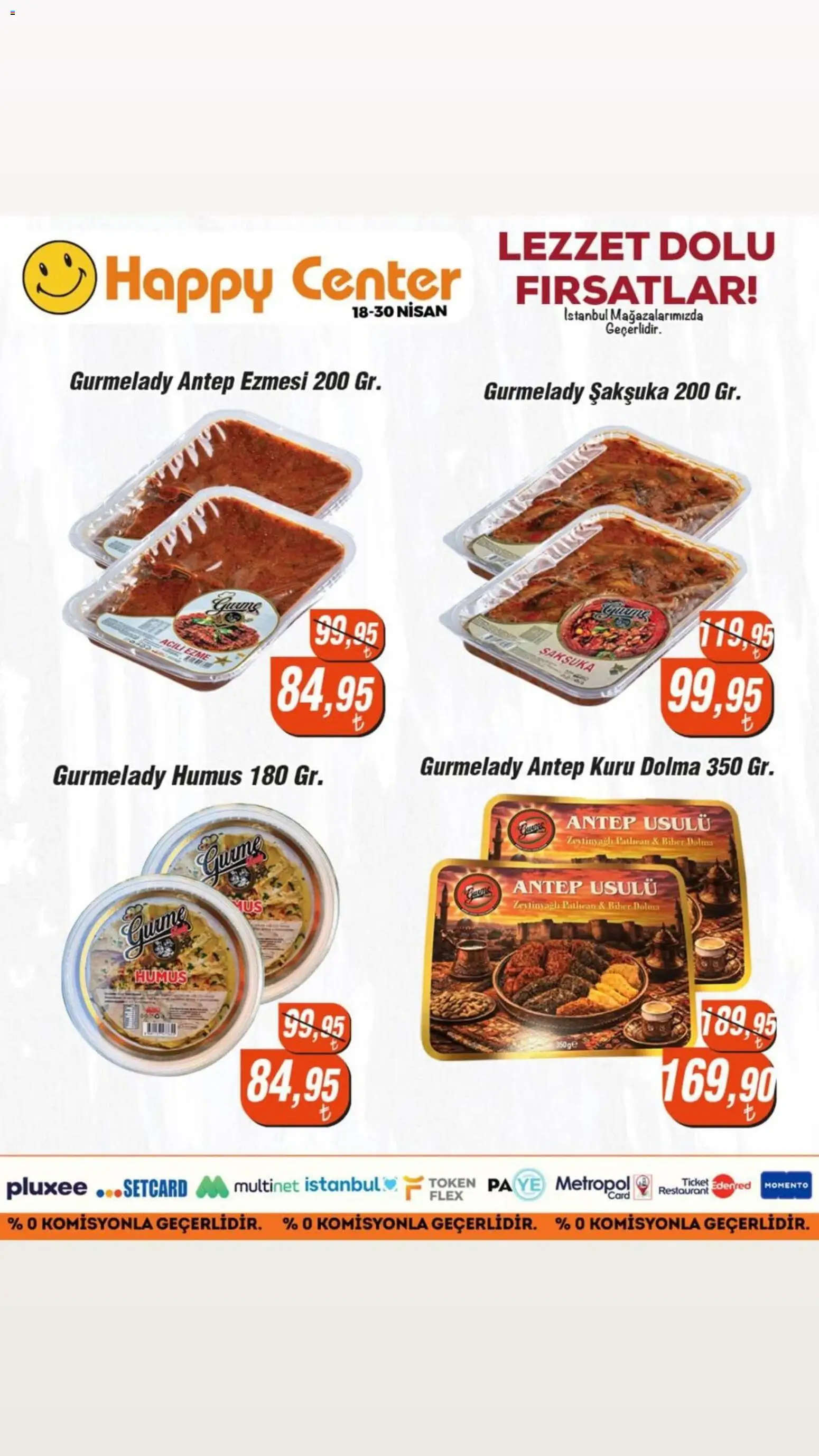 Happy Center İndirim - 18.04.2026 tarihinden itibaren geçerlidir | Sayfa: 1 | Ürünler: Biber, Patlıcan