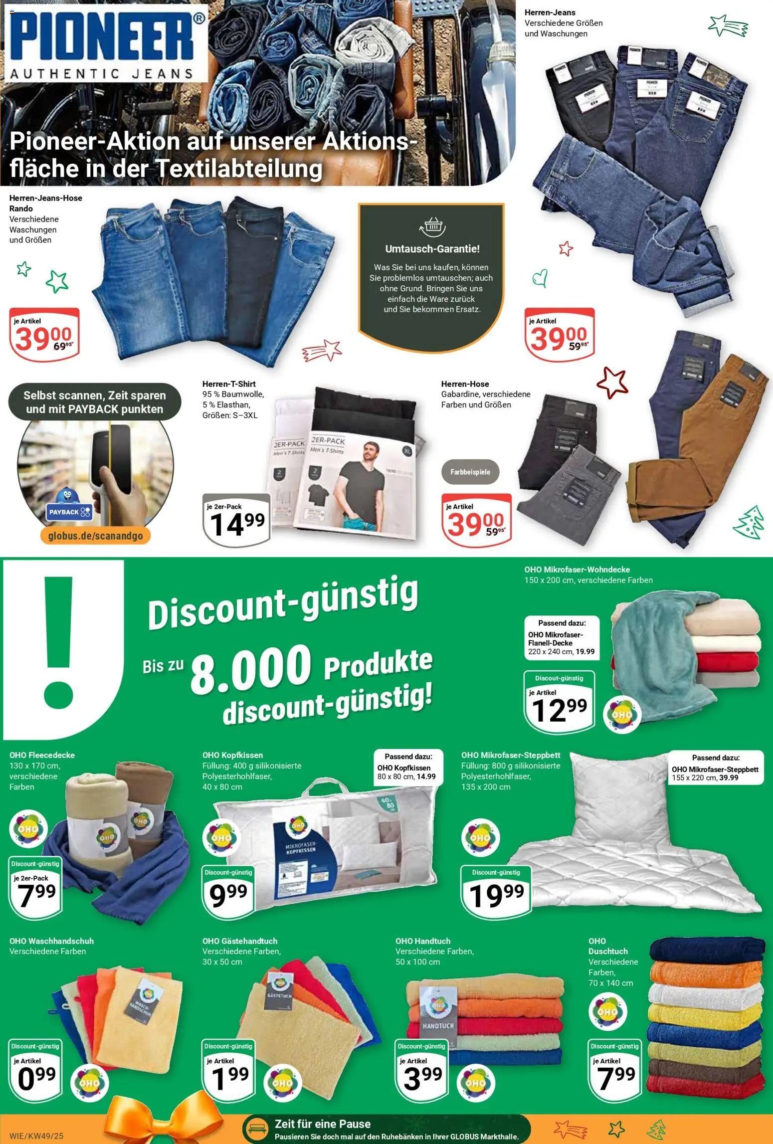 Globus prospekt Waghäusel-Wiesental	 – gültig ab 01.12.2025 | Seite: 31 | Produkte: Kopfkissen, Jeans