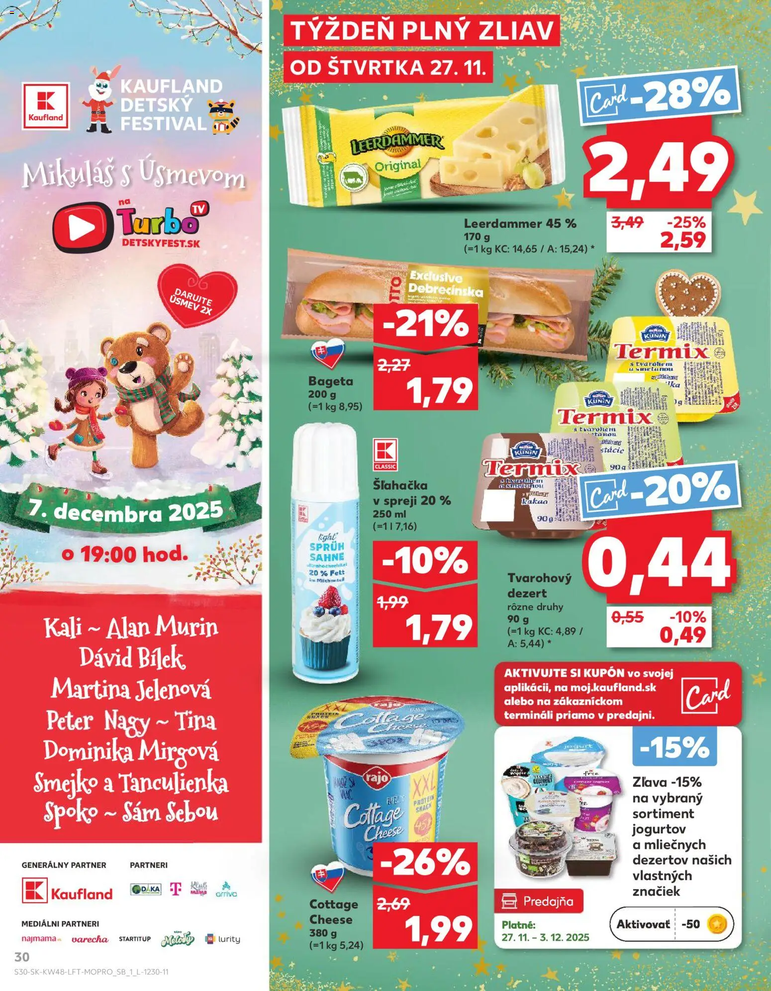 Nové Kaufland akcie – leták je platný od 27.11.2025 | Strana: 30 | Produkty: Protein, Šľahačka, Kakao