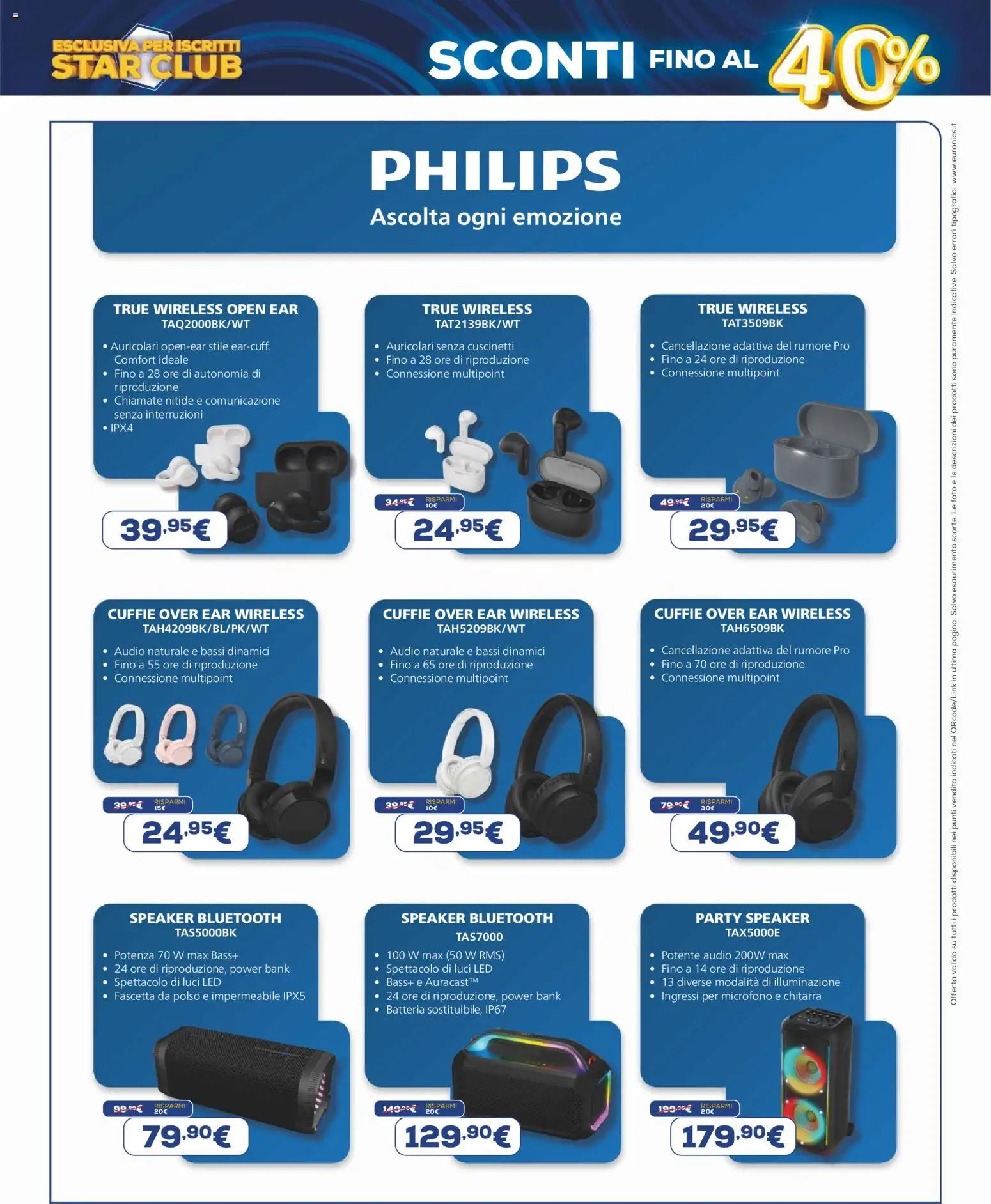 Volantino Euronics del 23.04.2026 | Pagina: 32 | Prodotti: Audio, Microfono, Speaker, Batteria