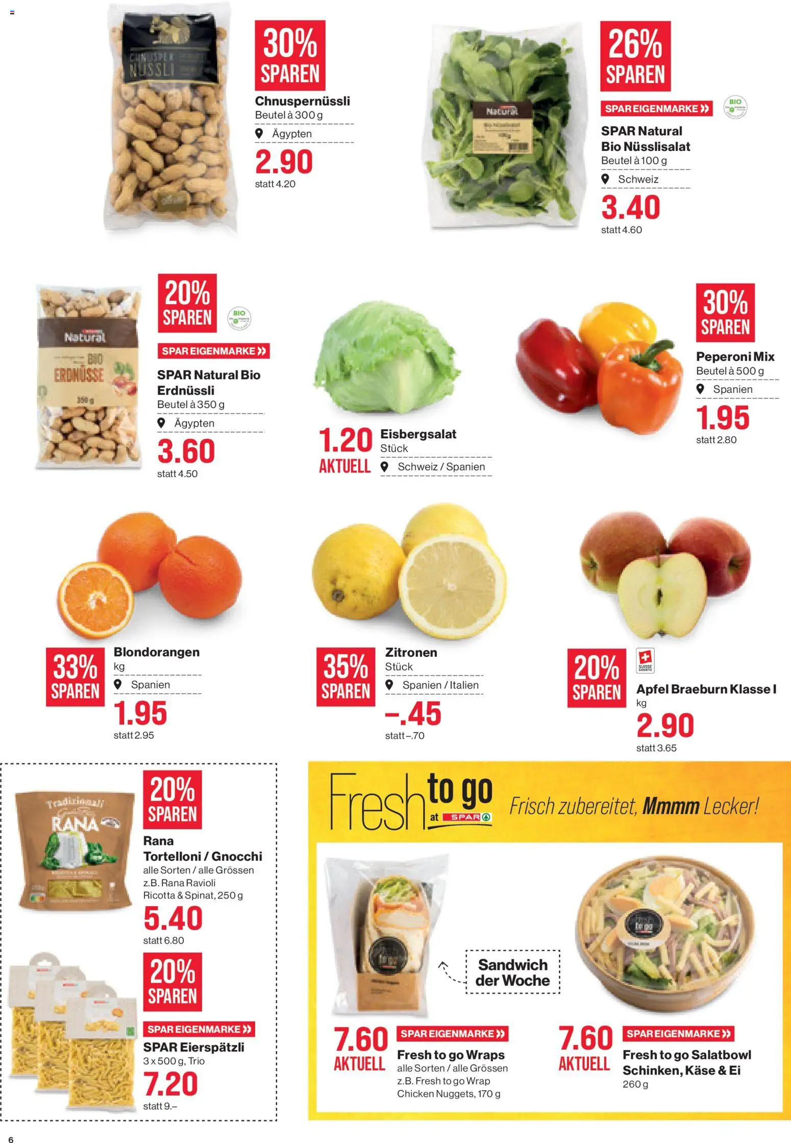 SPAR Aktionen – gültig ab 13.11.2025 | Seite: 6 | Produkte: Kammerjunker, Erdnüsse, Käse, Äpfel