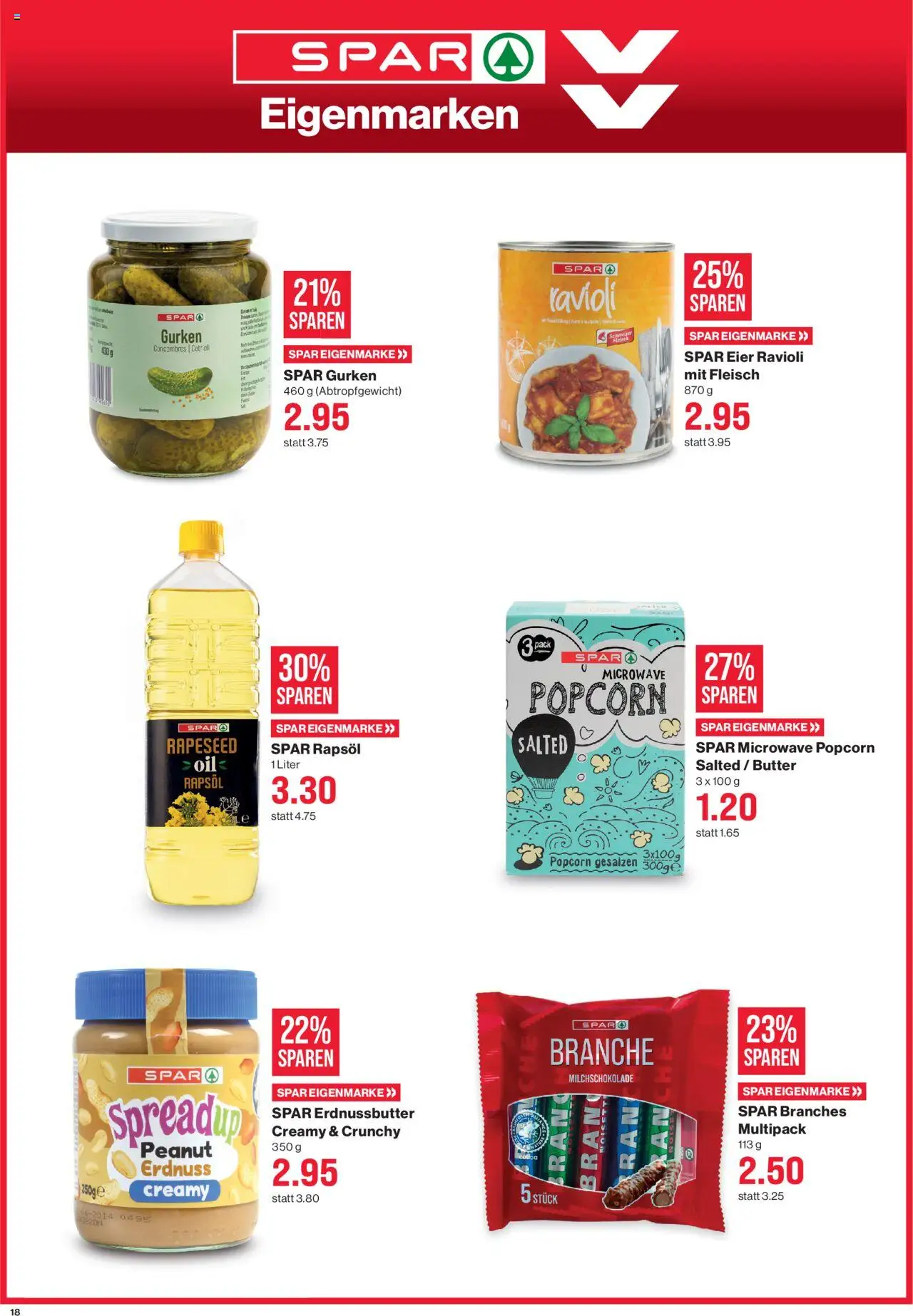 SPAR Aktionen ab 24.07.2025 | Seite: 18 | Produkte: Rapsöl, Butter, Eier, Gurken