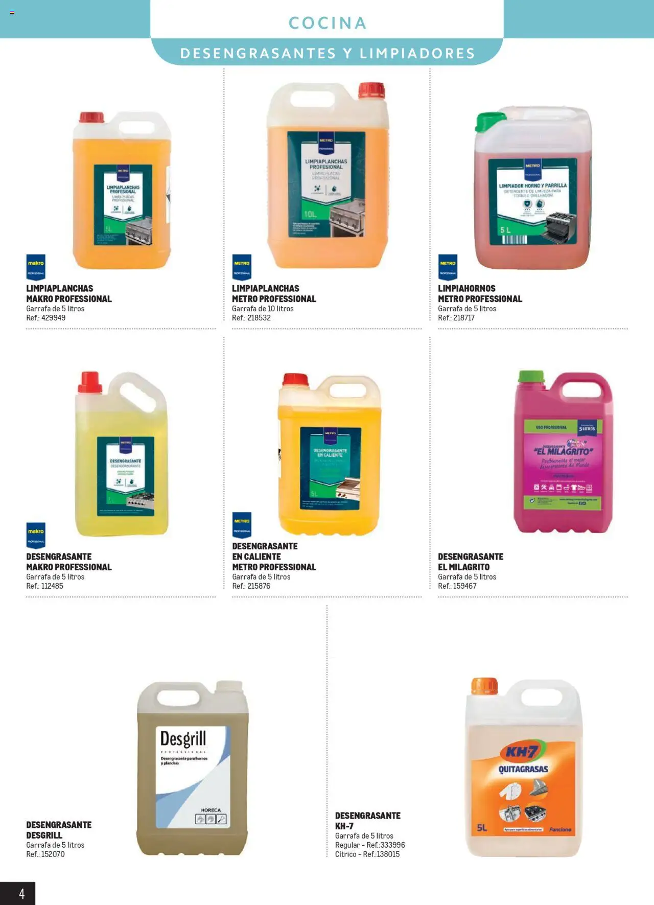 Makro - Catálogo Limpieza - Canarias │ válido desde el 13.03.2025 | Página: 4 | Productos: Detergente, Horno, Cocina, Parrilla