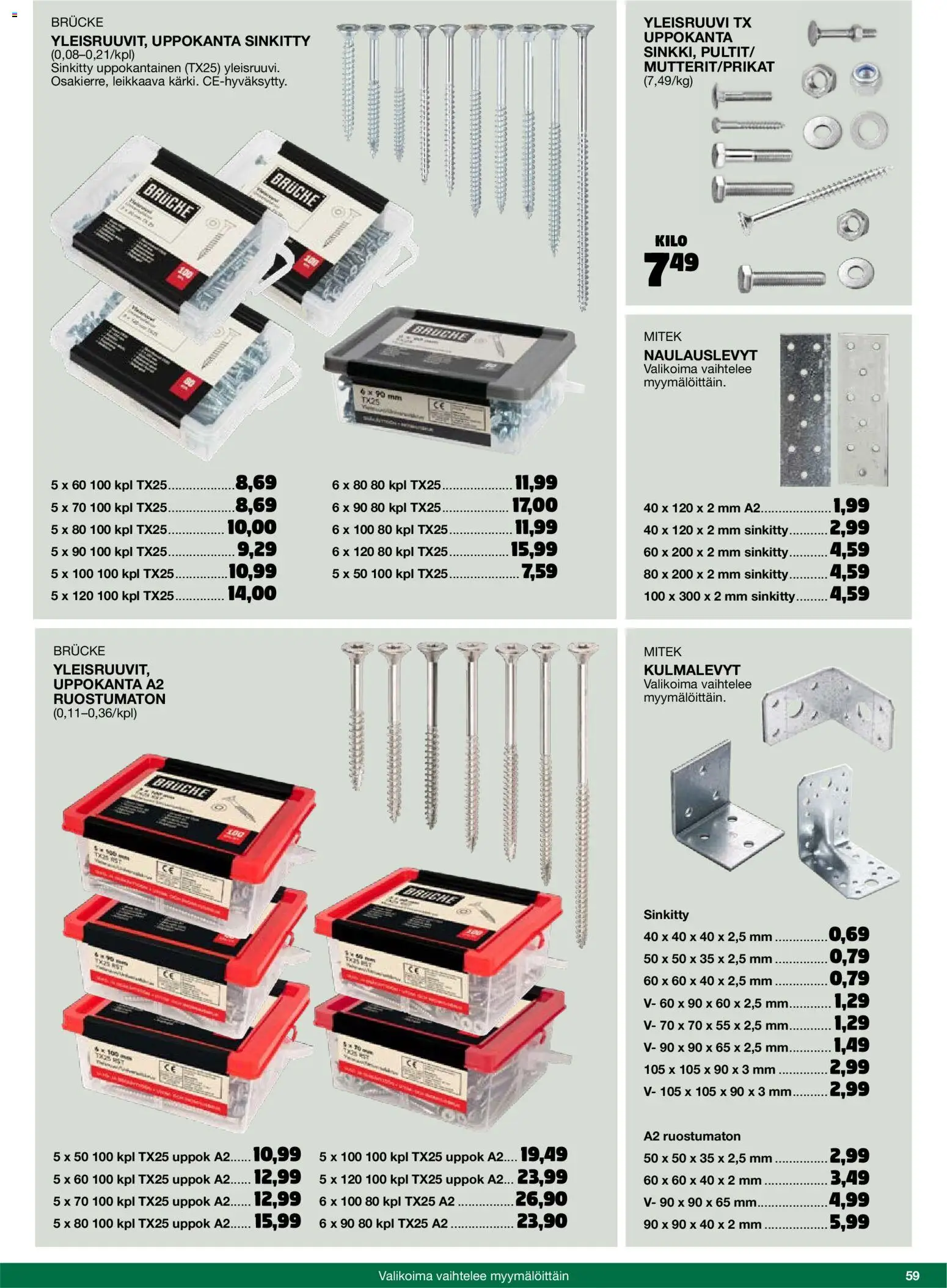 Tokmanni - 2025 Työkalukuvasto – voimassa 01.11.2025 alkaen | Sivu: 59