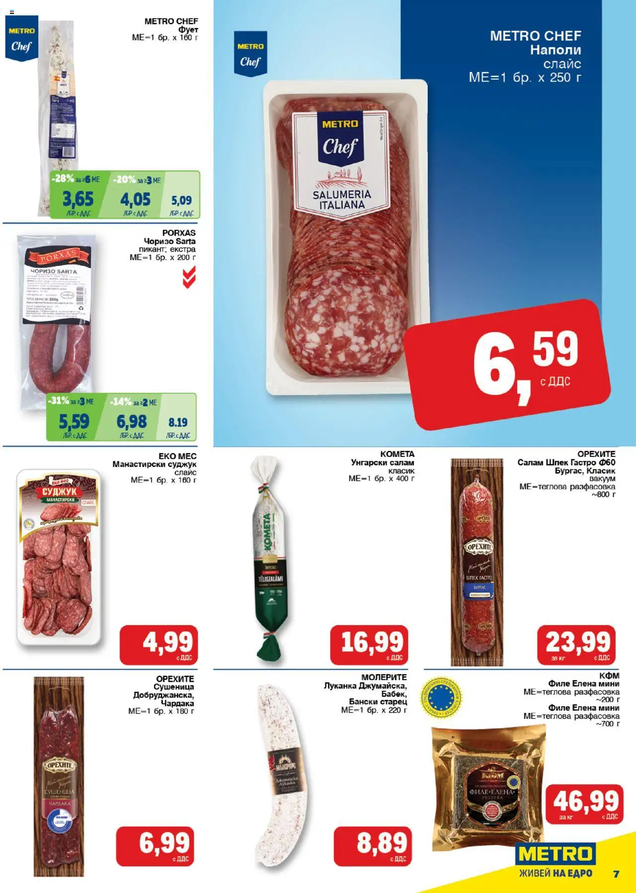 | Страница: 7 | Продукти: Салам, Филе, Суджук