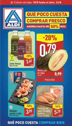 Vista previa Aldi folleto Baleares válido desde el 18.08.2025