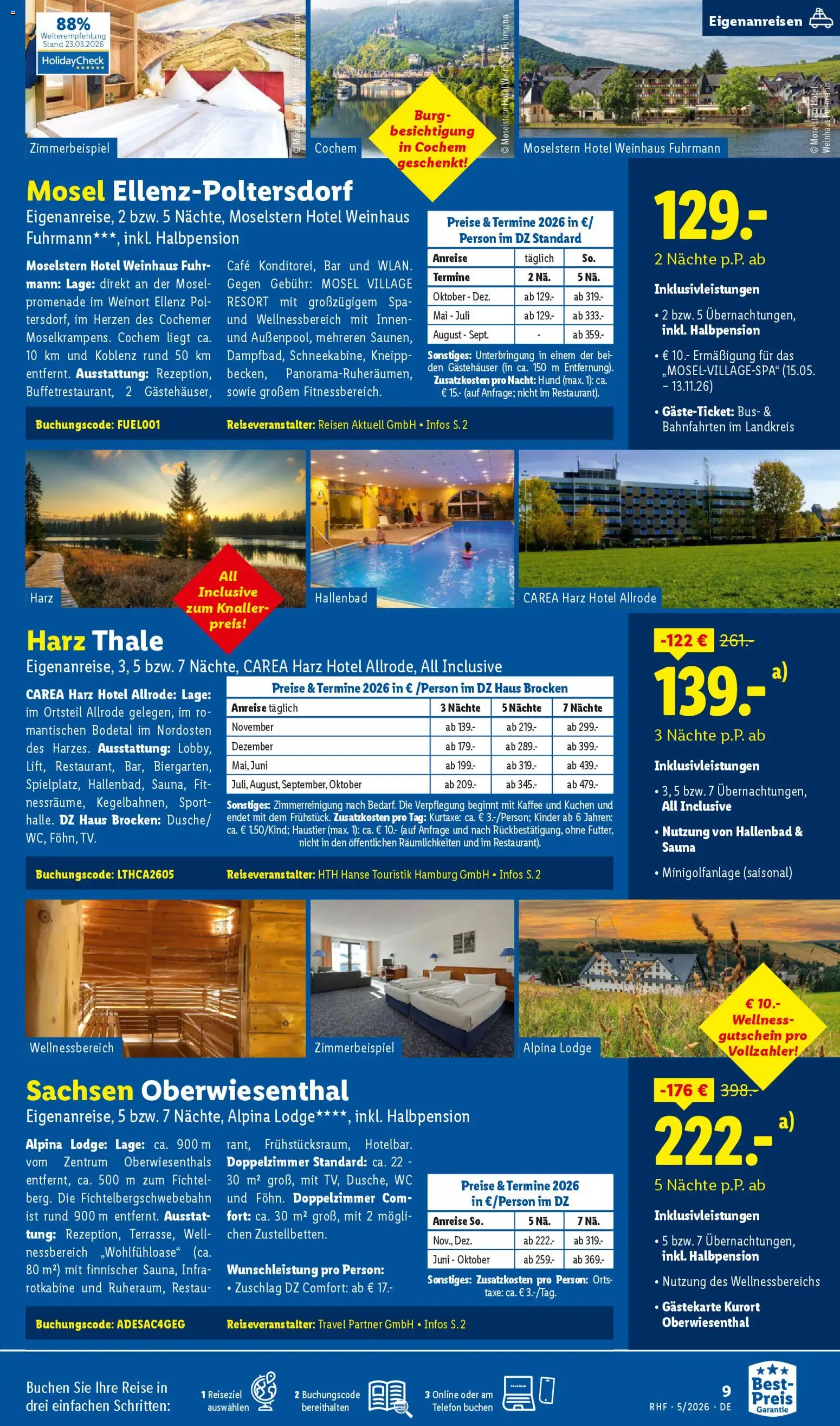 Lidl Reisen Prospekt 	 – gültig ab 29.04.2026 | Seite: 9 | Produkte: Kaffee, Kuchen, Telefon