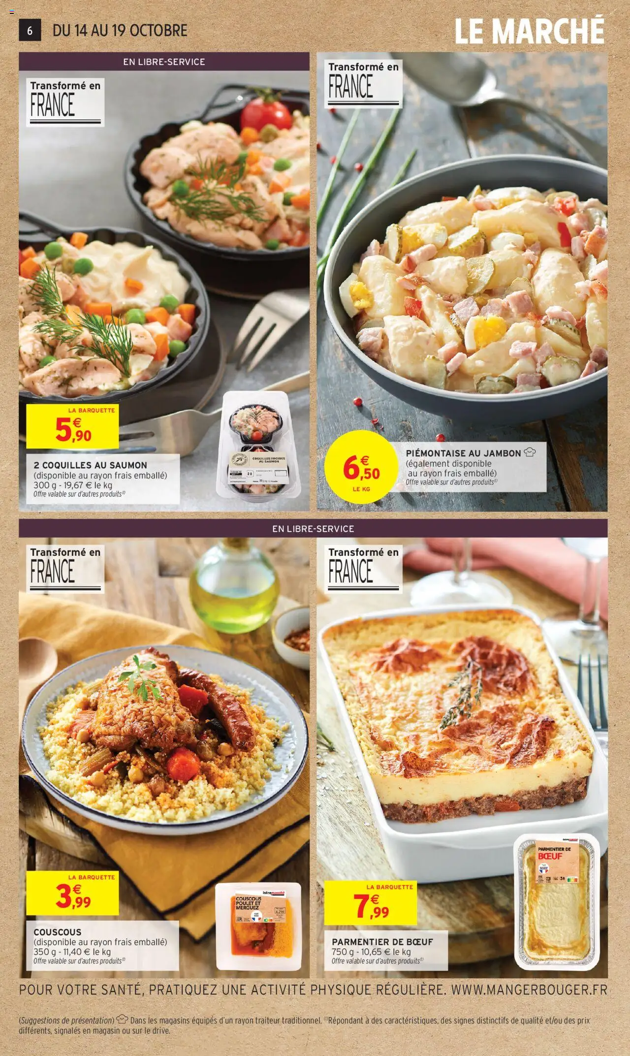 {H1} | Page: 6 | Produits: Merguez, Couscous, Jambon, Saumon