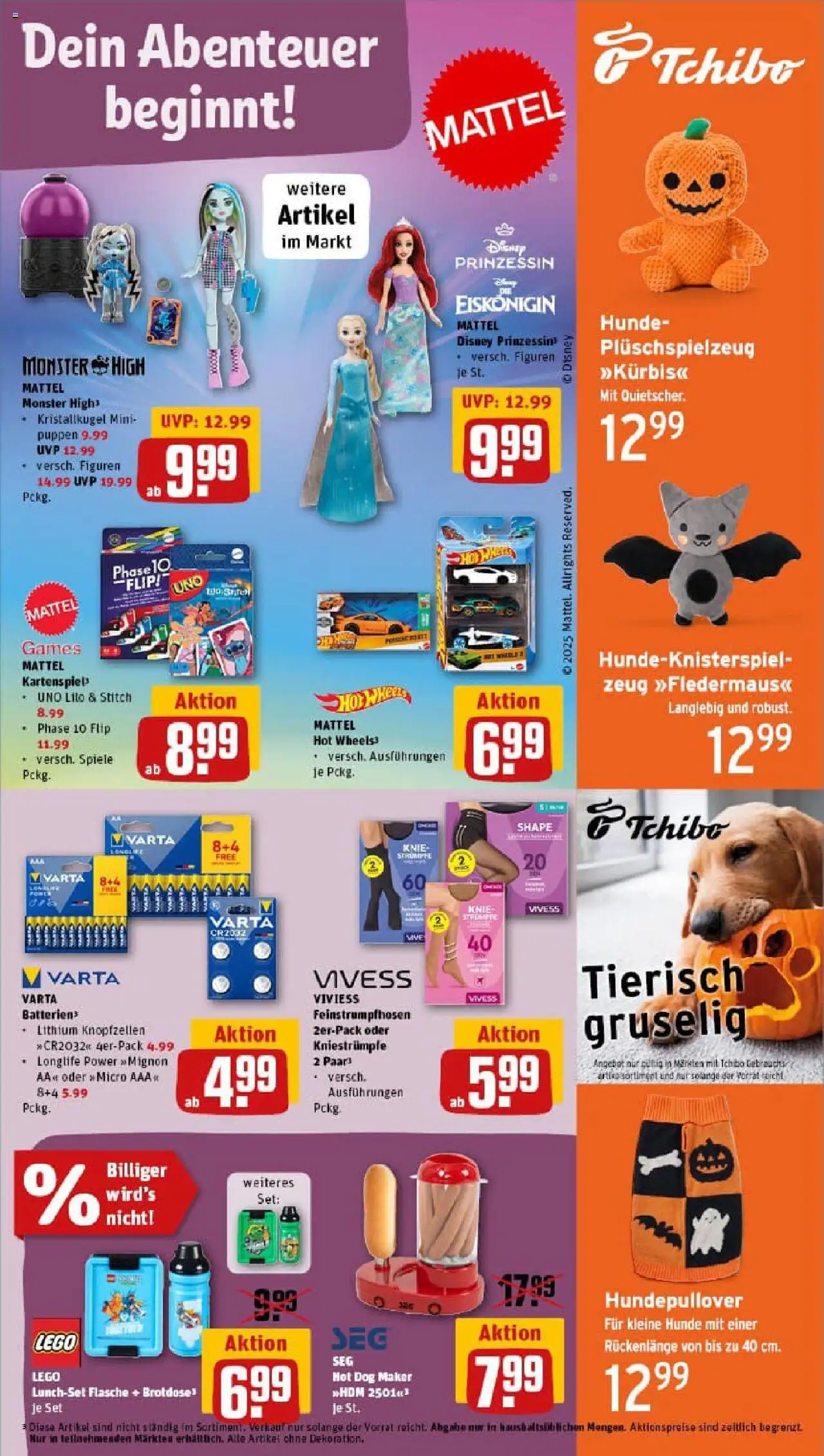Rewe prospekt Rehlingen - Siersburg	 – gültig ab 21.09.2025 | Seite: 25 | Produkte: Strümpfe, Kniestrümpfe, Batterien, Monster
