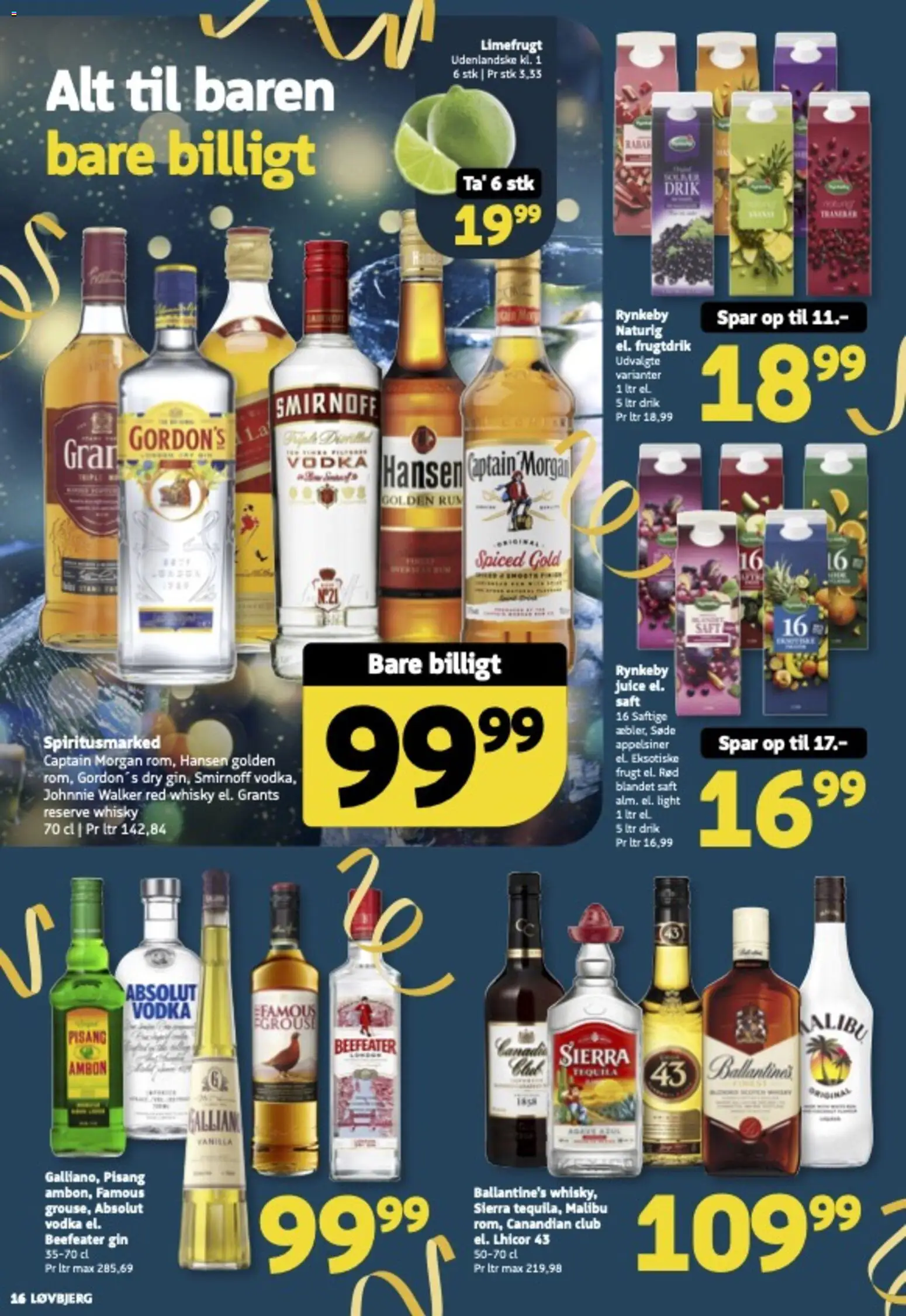 Løvbjerg tilbudsavis – gyldig fra 27.12.2025 | Side: 18 | Produkter: Juice, Appelsiner, Gin, Vodka
