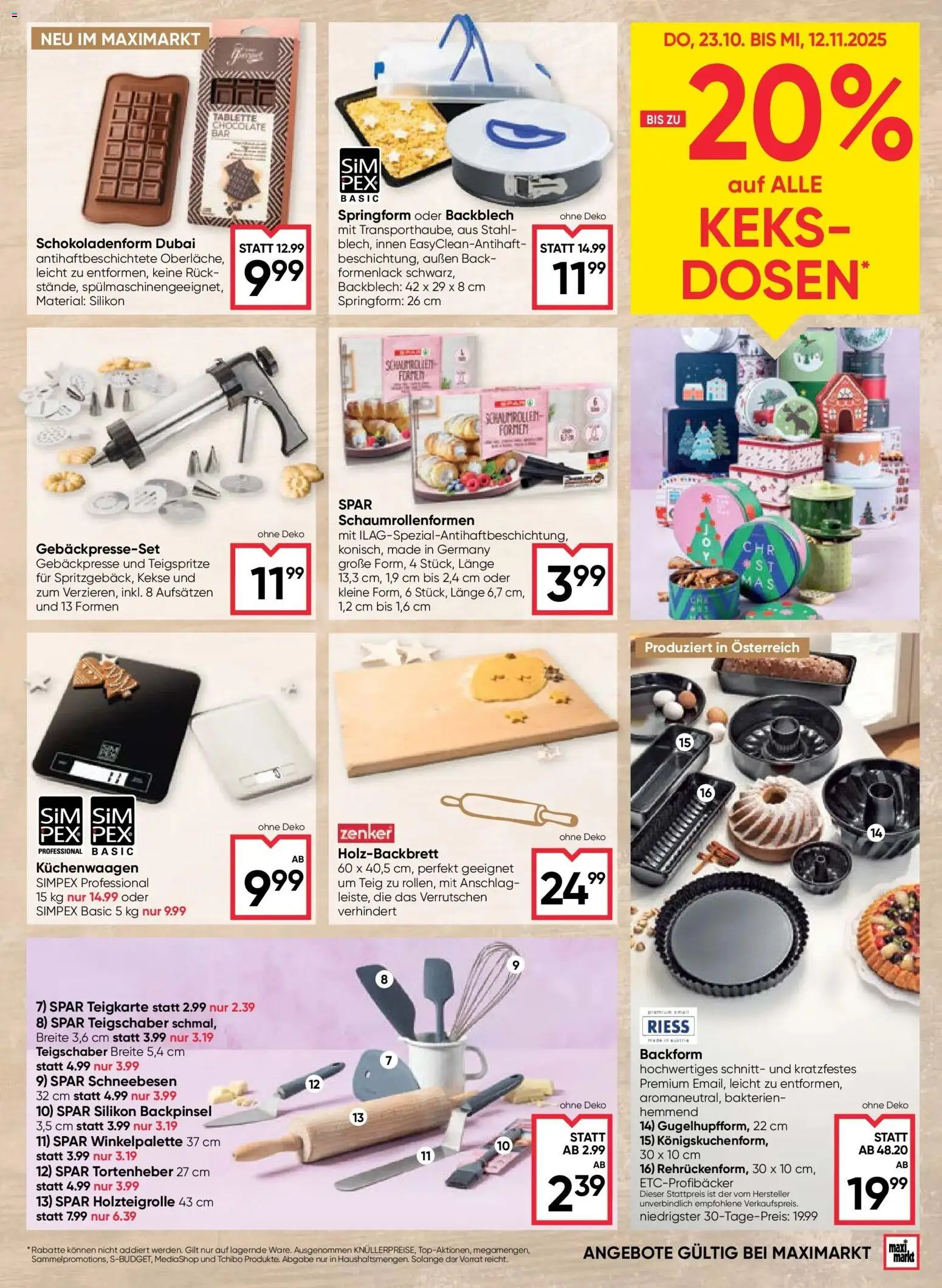 Maximarkt Backgenuss Haid, Linz gültig ab 22.10.2025 | Seite: 7 | Produkte: Kekse