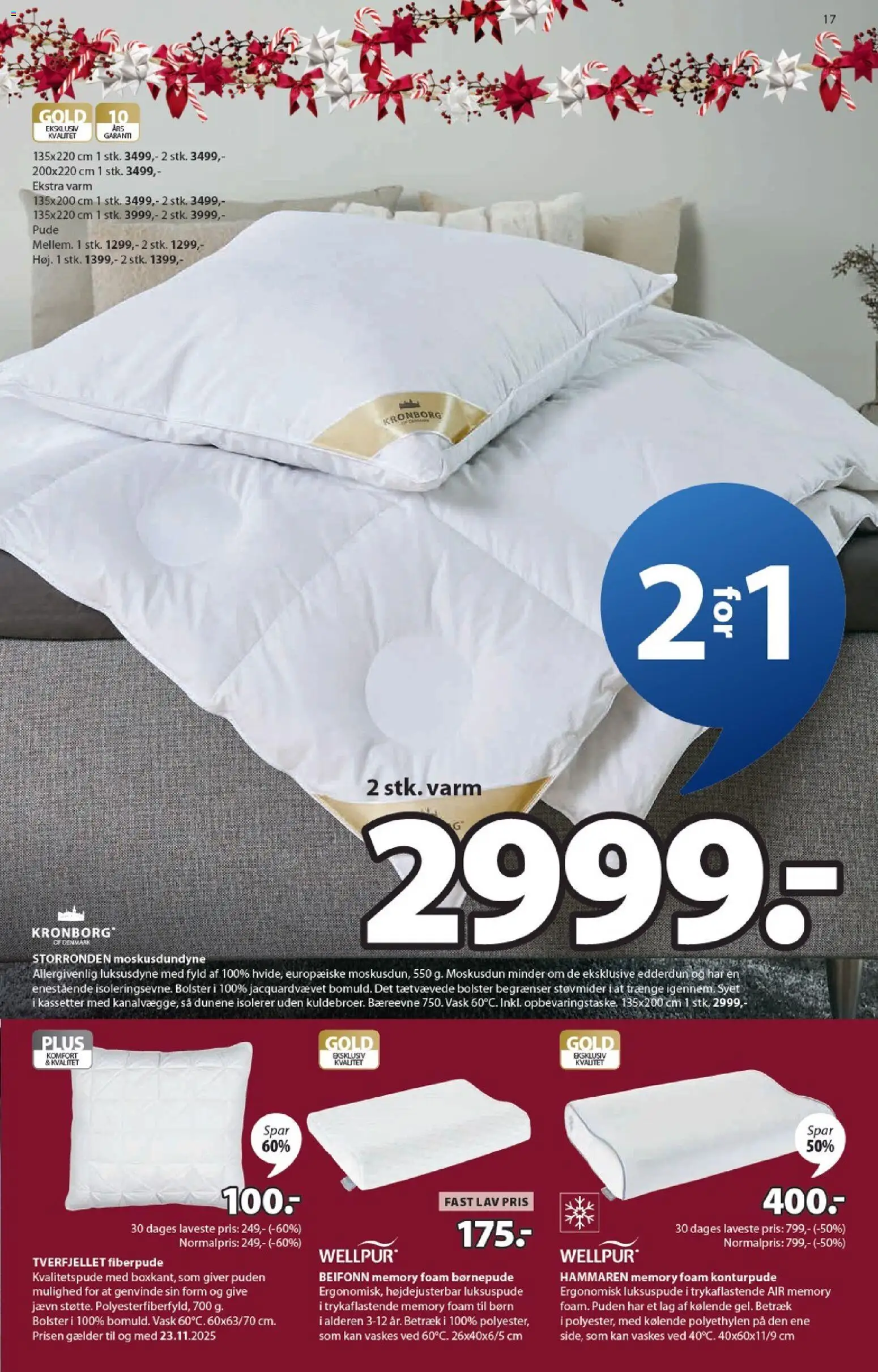 JYSK tilbudsavis – gyldig fra 07.11.2025 | Side: 17 | Produkter: Pude, Søm