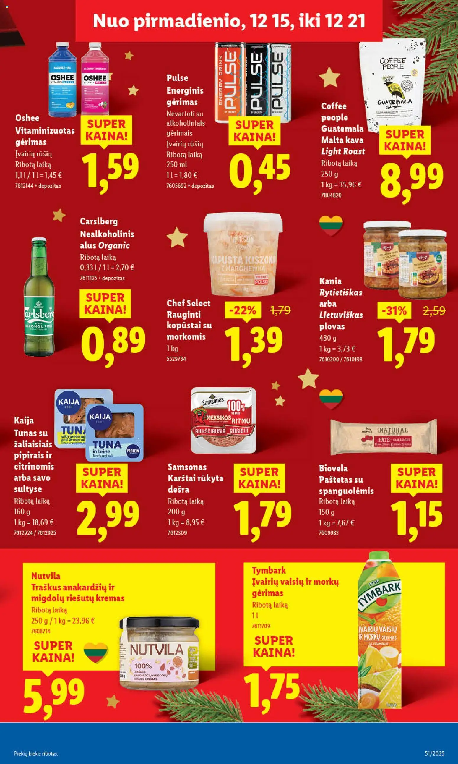 LIDL akcijos nuo 18.12.2025 | Puslapis: 47 | Prekių: Energinis gėrimas, Kava, Dešra, Alus