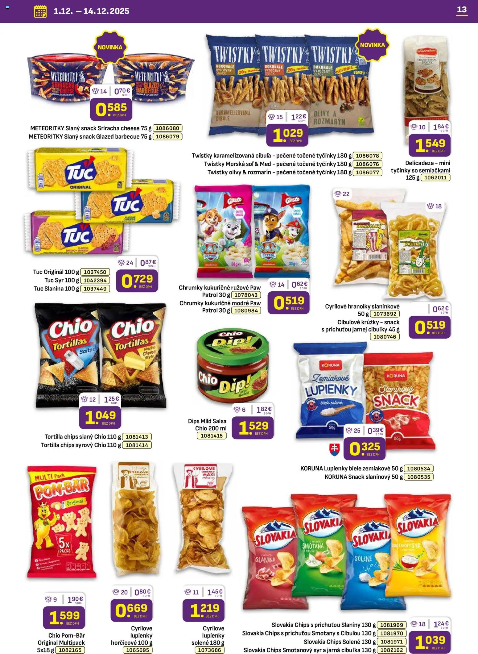 Nové Libex akcie – leták je platný od 01.12.2025 | Strana: 13 | Produkty: Jarná cibuľka, Syr, Tortilla, Smotana