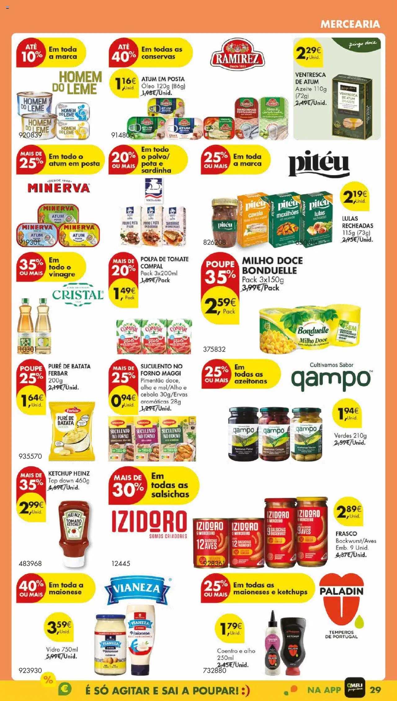 Pingo Doce folheto │ válido de 19.08.2025 | Página: 33 | Produtos: Azeite, Azeitonas, Maionese, Tomate