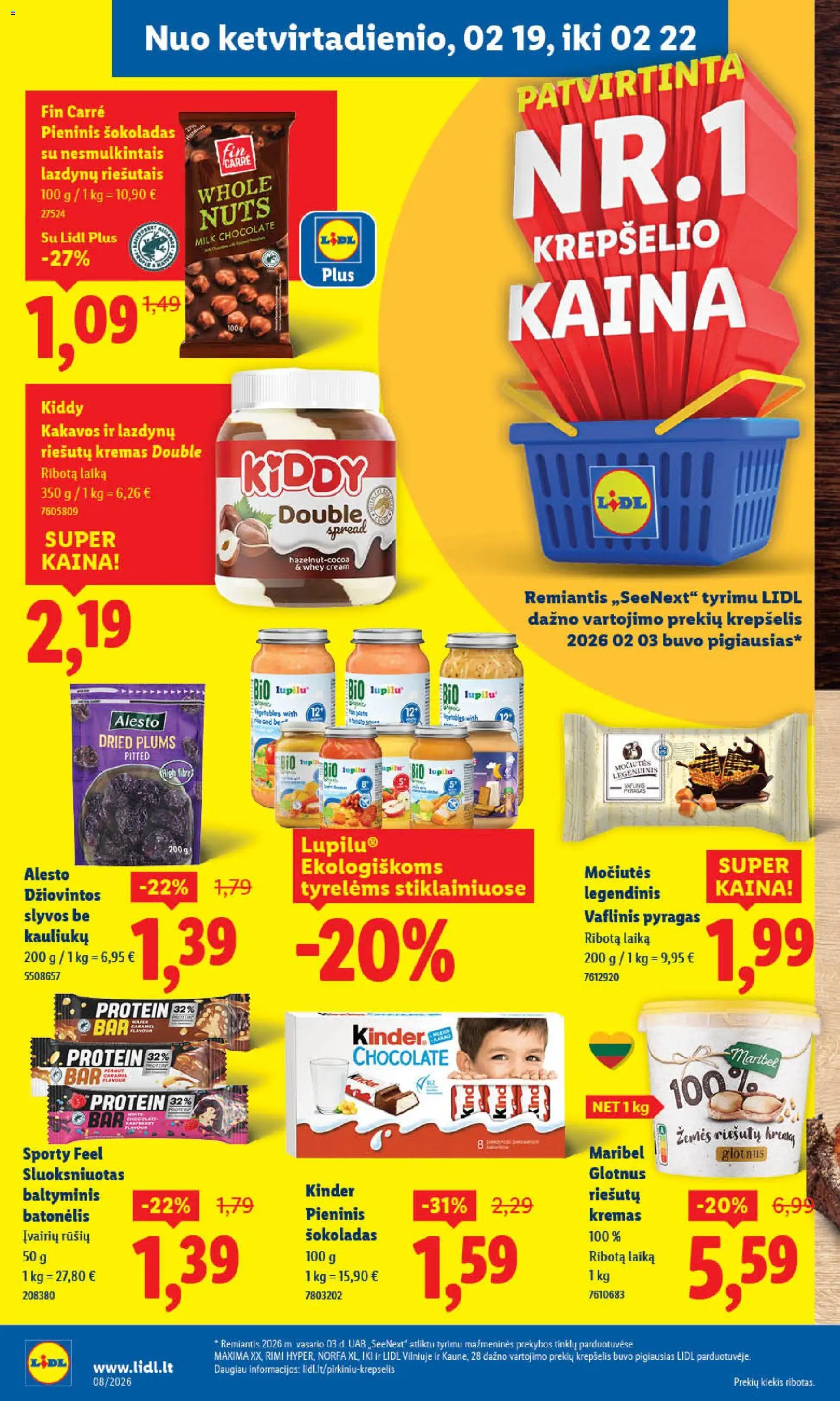 LIDL akcijos nuo 16.02.2026 | Puslapis: 34 | Prekių: Pyragas, Kremas, Šokoladas, Krepšelis