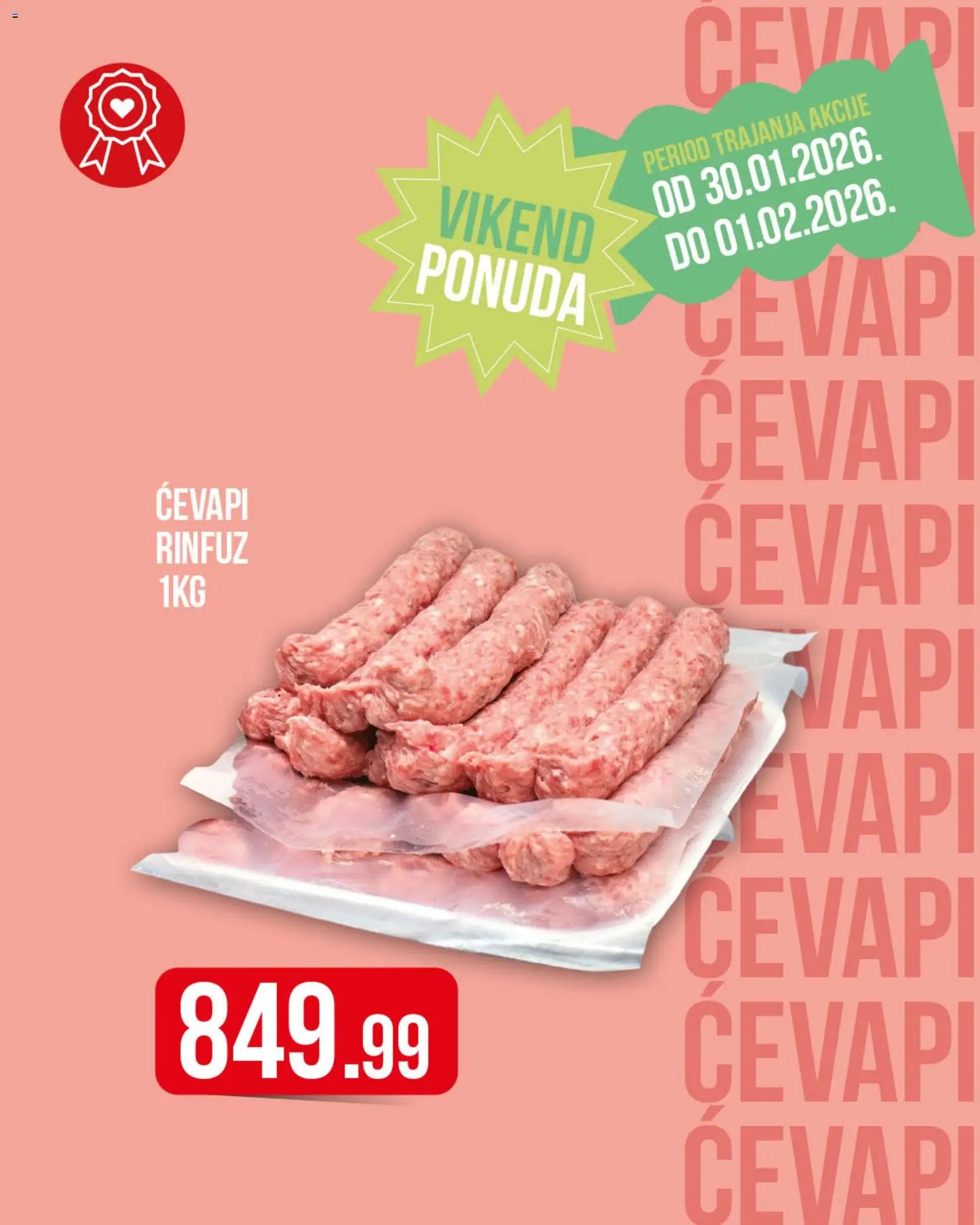 Metalac Proleter katalog - važi od 30.01.2026 | Strana: 1 | Proizvode: Ćevap